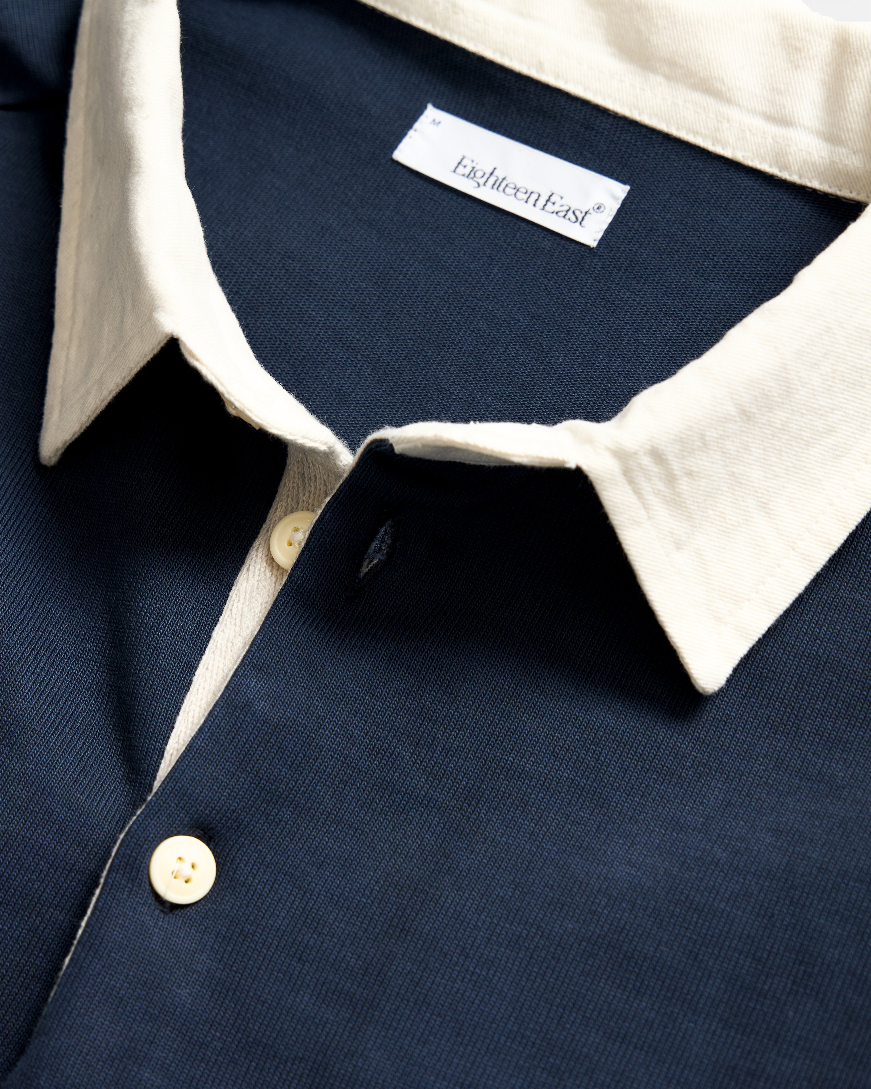 FISKE L/S RUGBY - BLUE GRAPHITE / SALT TIE DYED HEAVYWEIGHT COTTON JERSEY