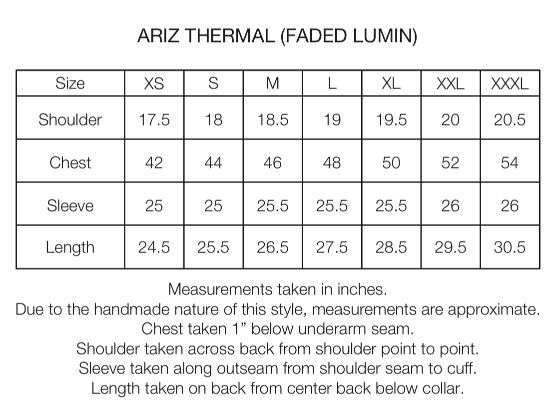 ARIZ LONG SLEEVE THERMAL - FADED LUMIN HIGHLIGHTER TECH COTTON