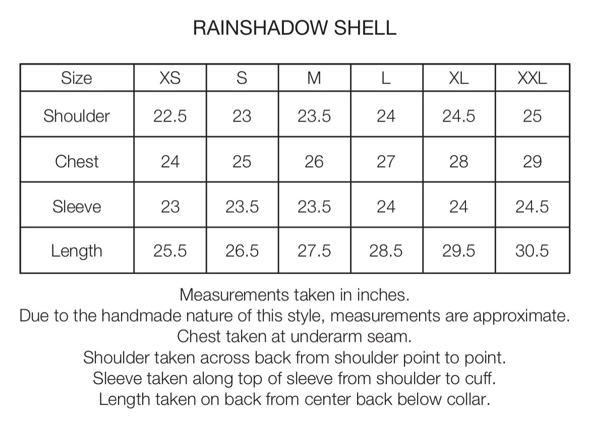 RAINSHADOW OUTDOOR PROTECTION SYSTEM HOODED SHELL - WASHED BLACK / WINTER BEIGE WATER-REPELLENT BONDED MEMBRANE