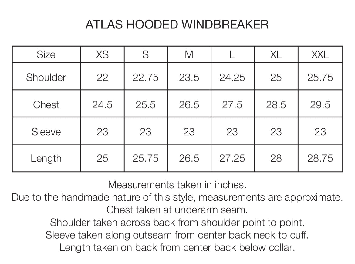 ATLAS HOODED WINDBREAKER - MIDNIGHT COTTON SEERSUCKER