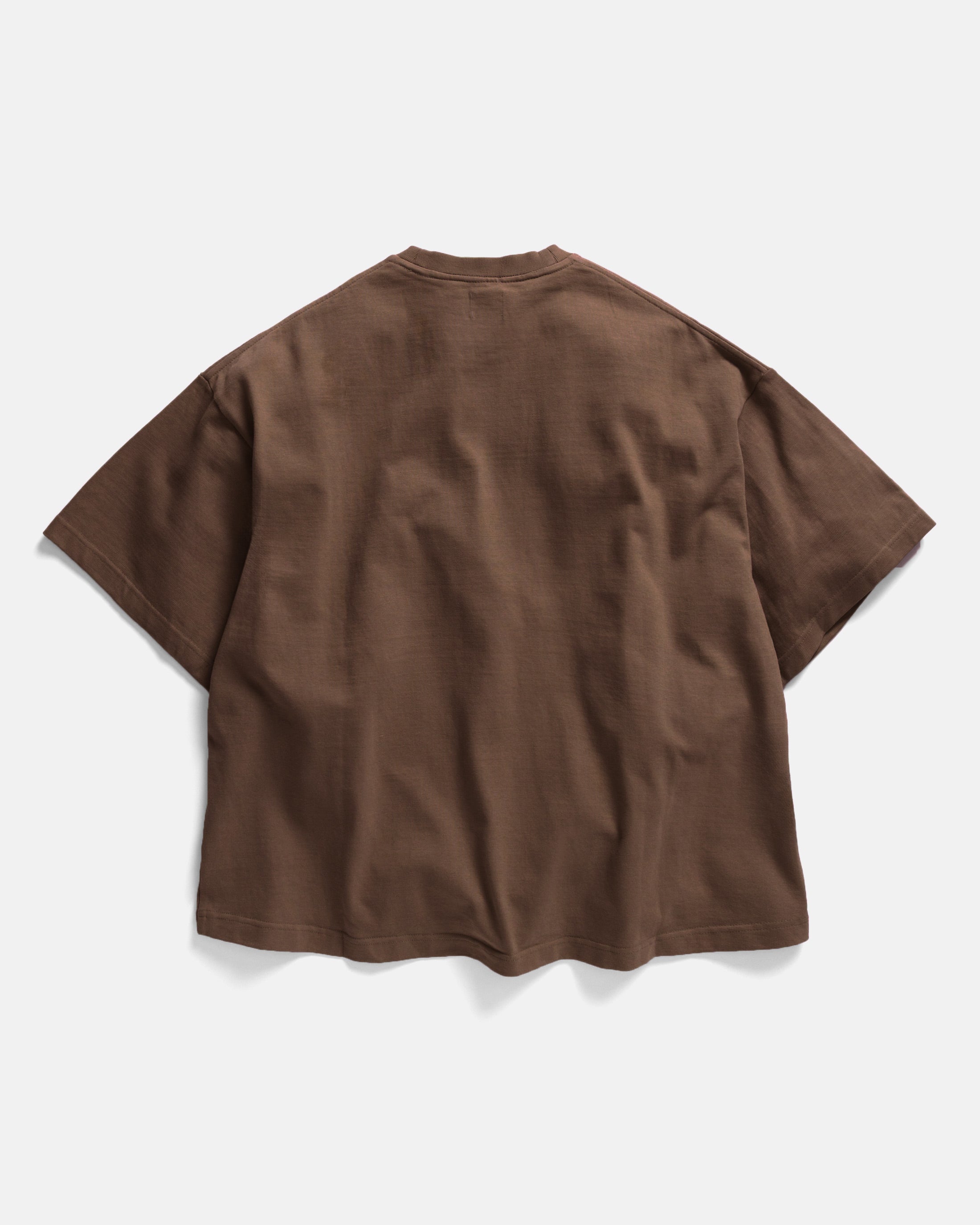GRAHAME BIG TEE - FONDENTE BROWN HEAVYWEIGHT COTTON JERSEY