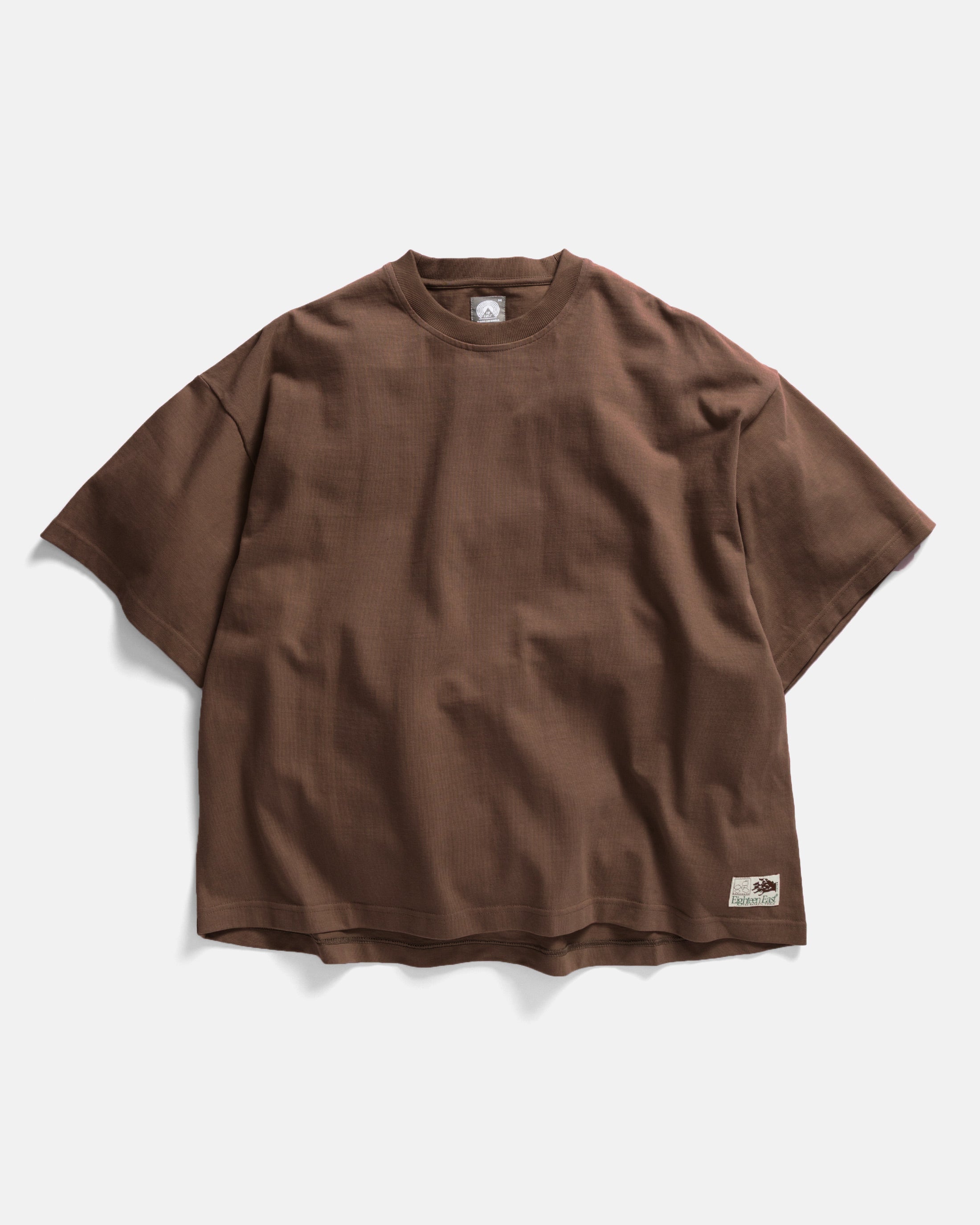 GRAHAME BIG TEE - FONDENTE BROWN HEAVYWEIGHT COTTON JERSEY