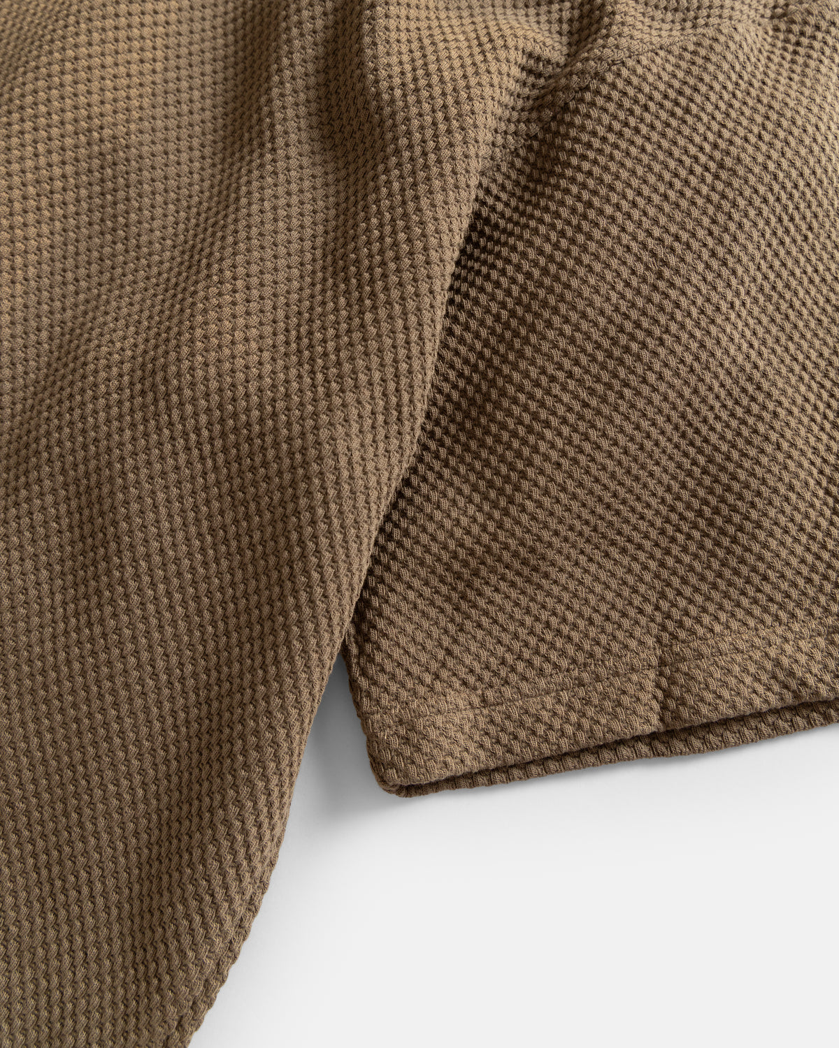 GRAHAME BIG TEE - WASHED BROWN EXPLODED PIQUE DOUBLE-FACE COTTON