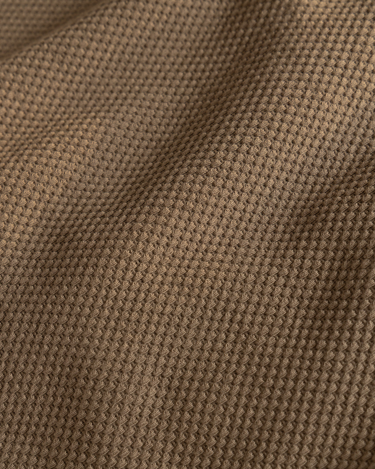 GRAHAME BIG TEE - WASHED BROWN EXPLODED PIQUE DOUBLE-FACE COTTON