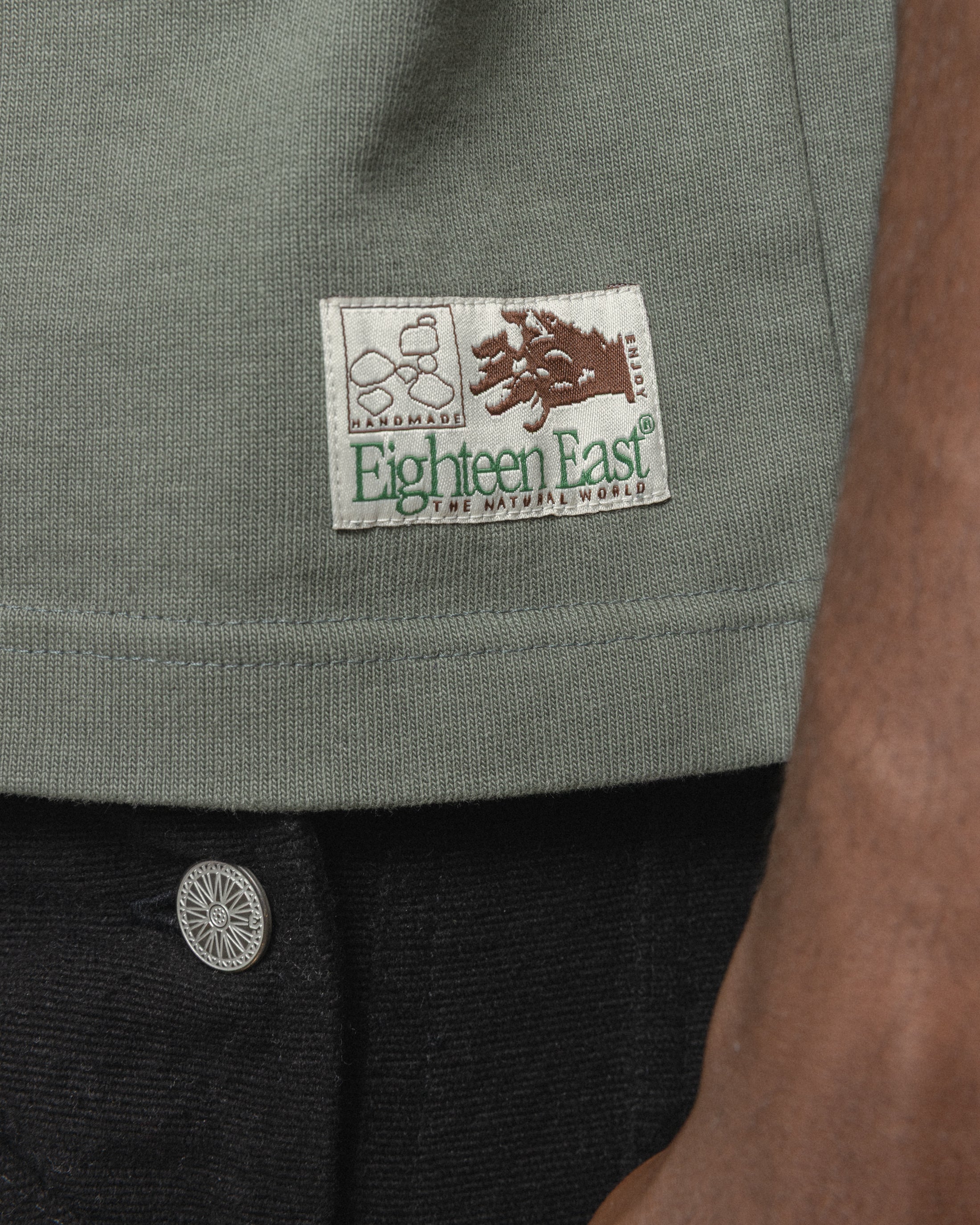 GRAHAME BIG TEE - DARK SAGE HEAVYWEIGHT COTTON JERSEY