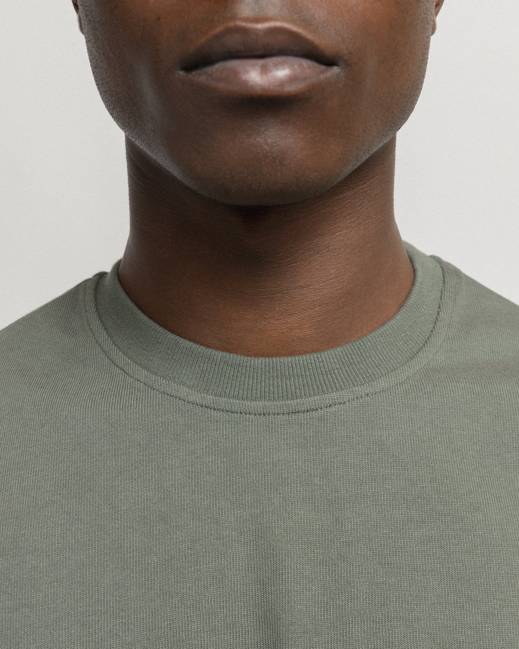 GRAHAME BIG TEE - DARK SAGE HEAVYWEIGHT COTTON JERSEY