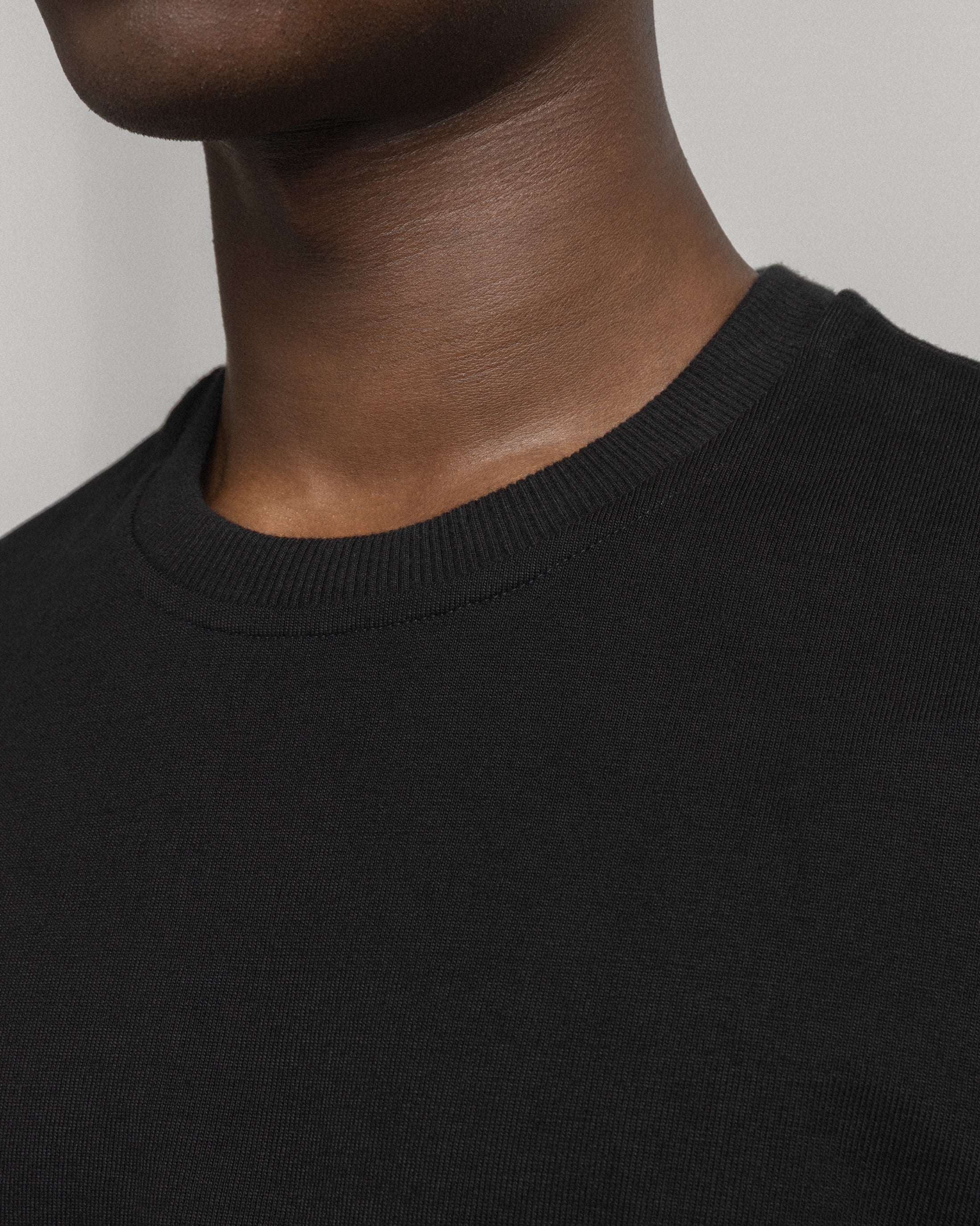 GRAHAME BIG TEE - BLACK HEAVYWEIGHT COTTON JERSEY