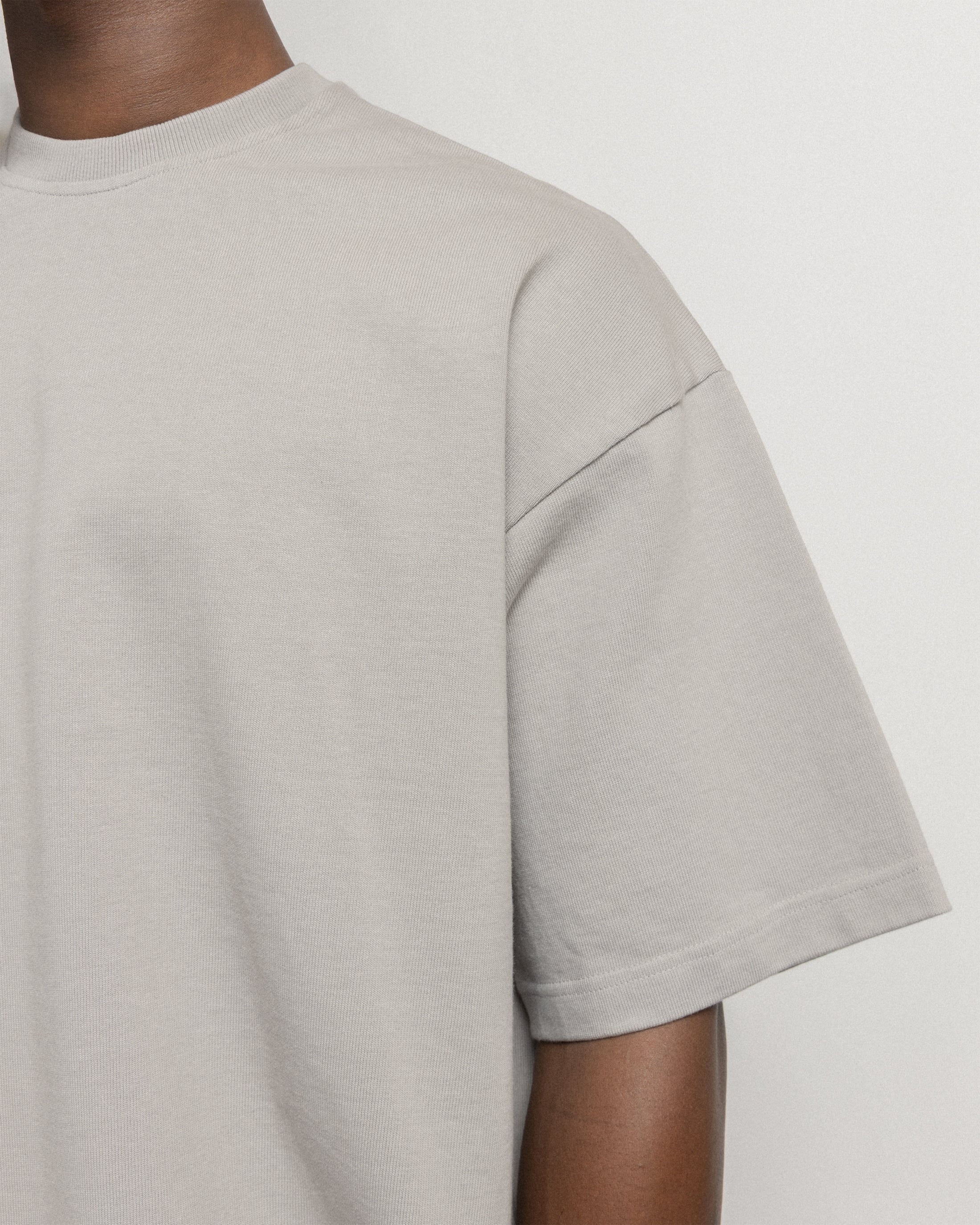 GRAHAME BIG TEE - WALNUT HEAVYWEIGHT COTTON JERSEY