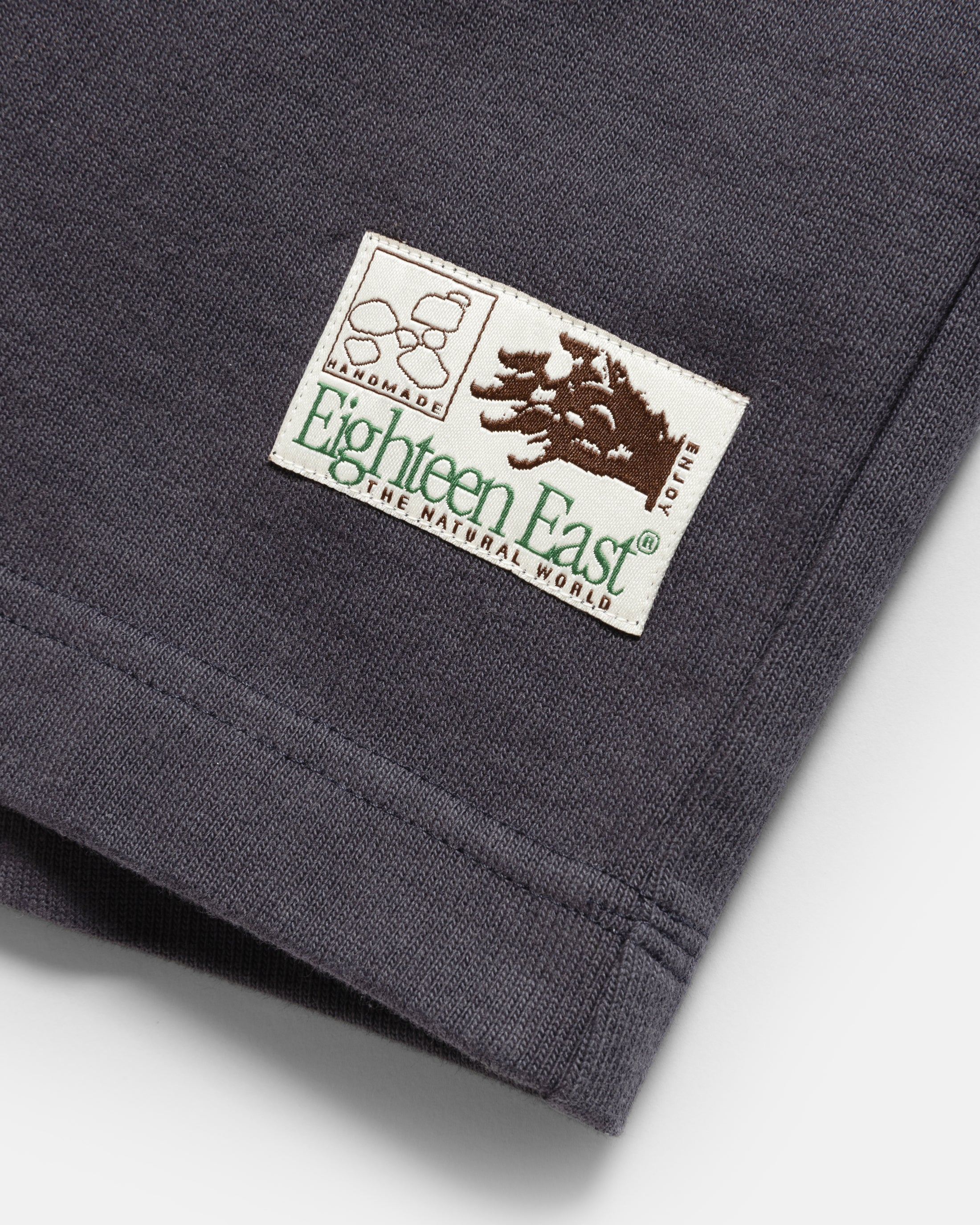 GRAHAME BIG TEE - WASHED NAVY HEAVYWEIGHT COTTON JERSEY – 18 East