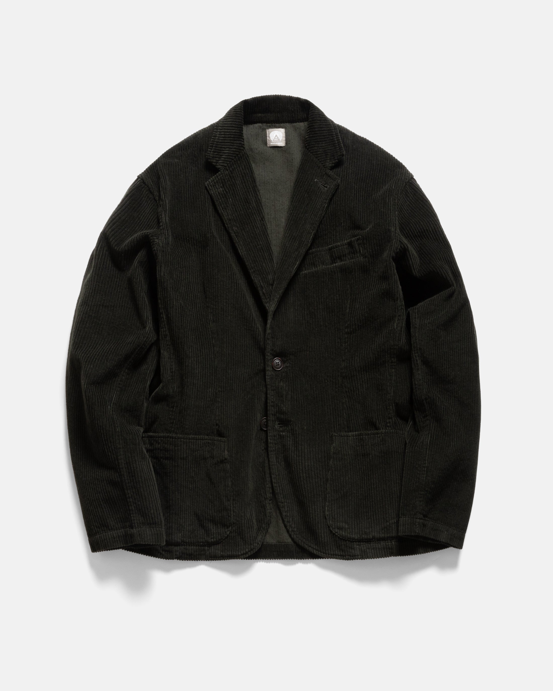 COSTA SINGLE BREASTED BLAZER - DARK GREEN COTTON CORDUROY