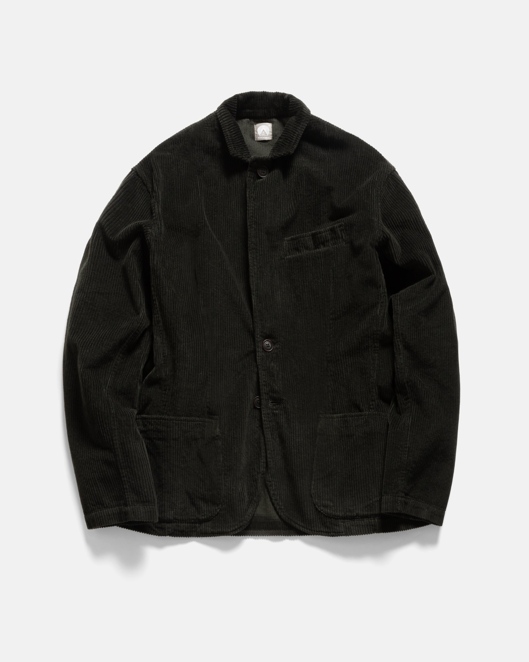 COSTA SINGLE BREASTED BLAZER - DARK GREEN COTTON CORDUROY