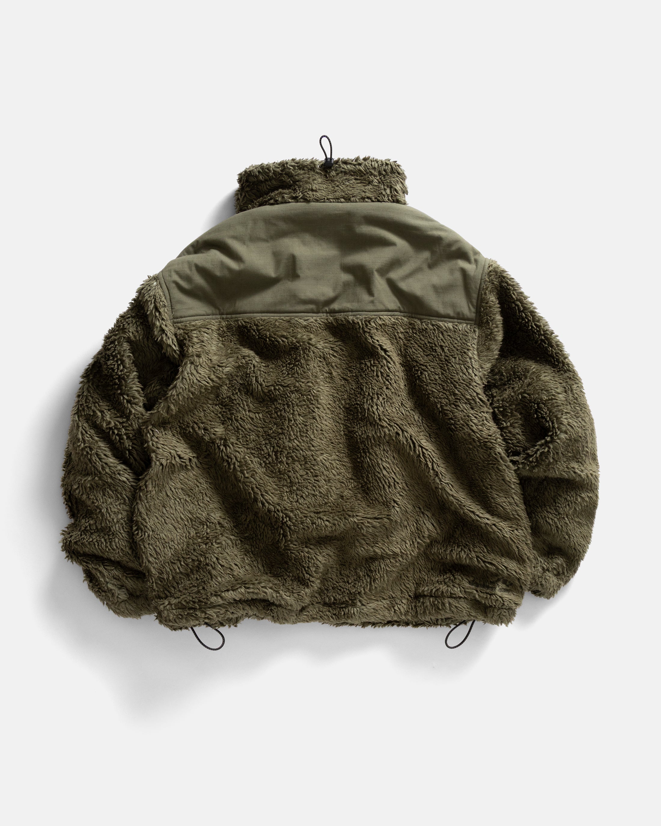 ROWAN DEEP PILE FIELD FLEECE - O.D. GREEN ORGANIC COTTON SHERPA