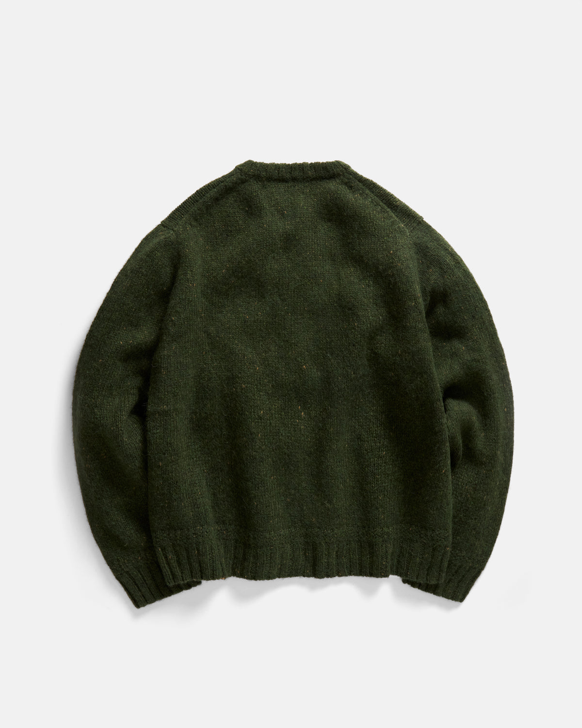 FIGLI CREWNECK SWEATER - SURPLUS OLIVE ANDES ALPACA / MERINO BLENDED TWEED