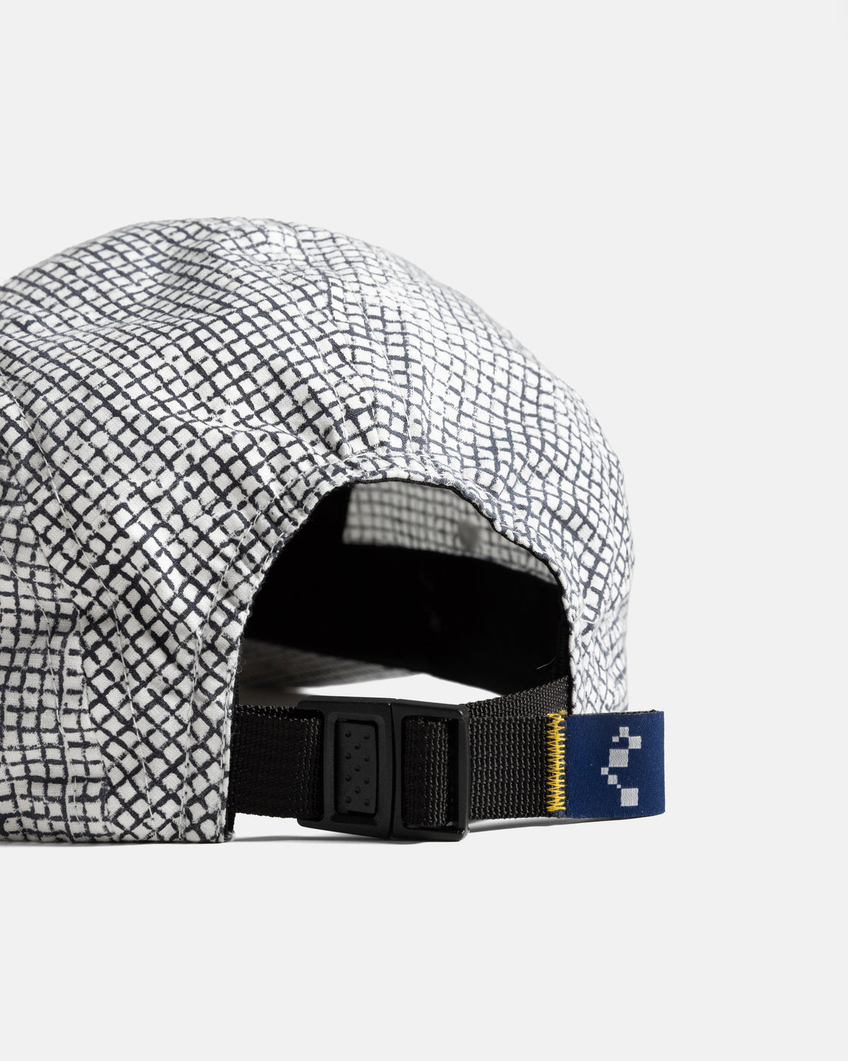 A# SUMMIT CAMP HAT - CINDER / WHITE HAND BLOCK PRINTED COTTON MICRO RIPSTOP