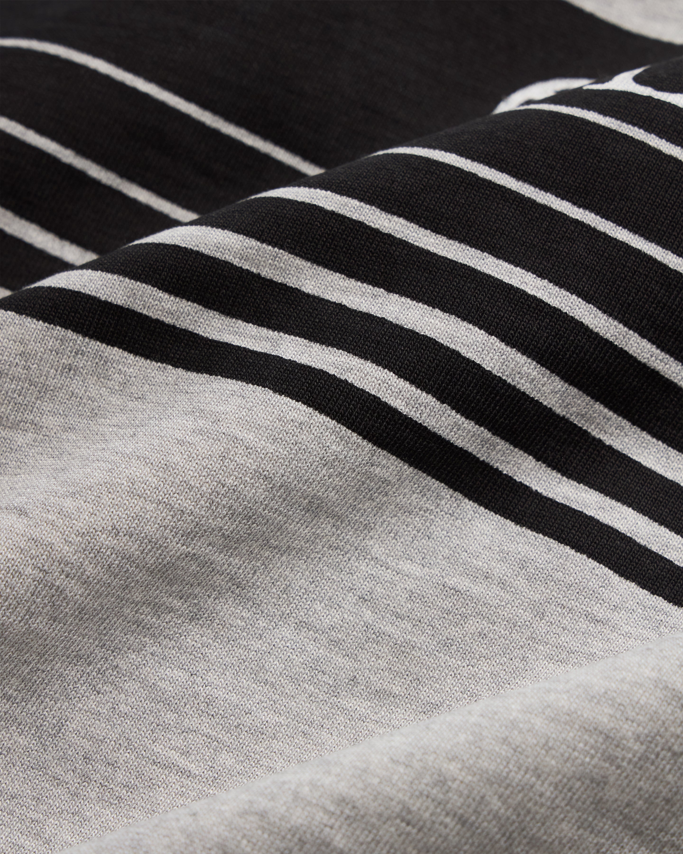 HAROLD S/S OVERSIZED RUGBY - PRACTICE HEATHER / BLACK HEAVYWEIGHT COTTON JERSEY