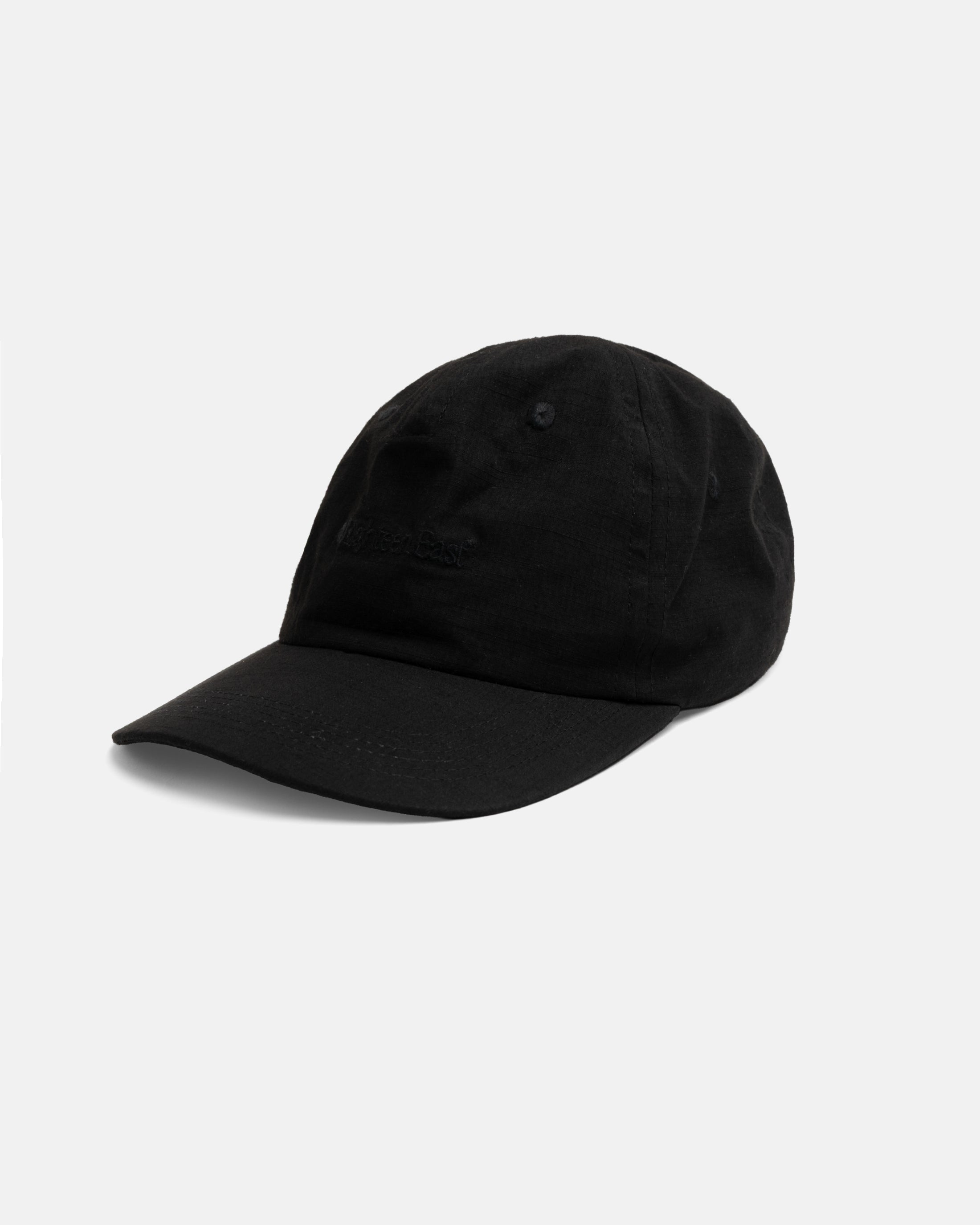 GLOBAL SERIF STOWE UNLINED 5 PANEL HAT - PIRATE BLACK COTTON MICRO RIPSTOP