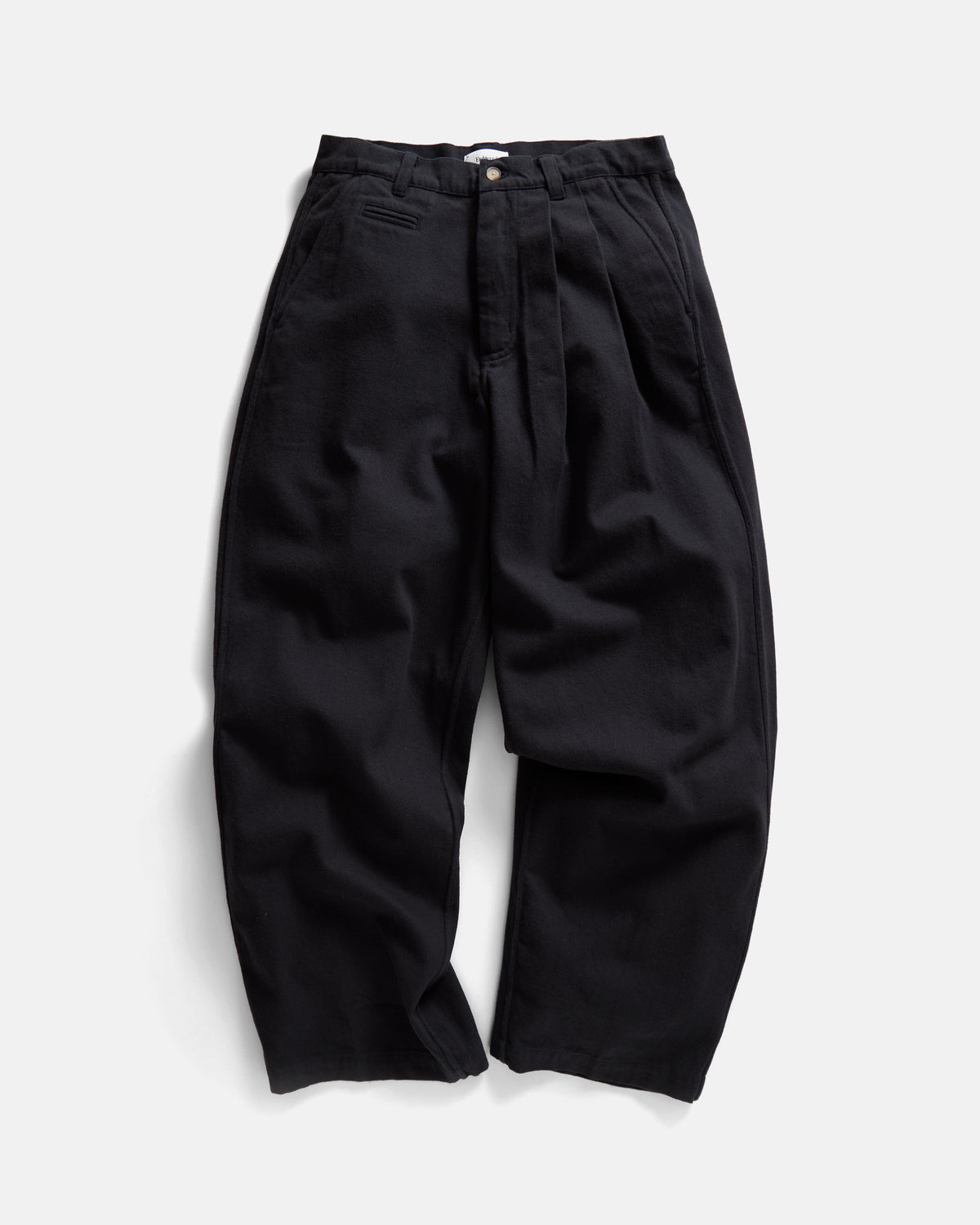 HAYS ASYMETRICAL PLEATED PANT - MIDNIGHT NAVY COTTON TWILL