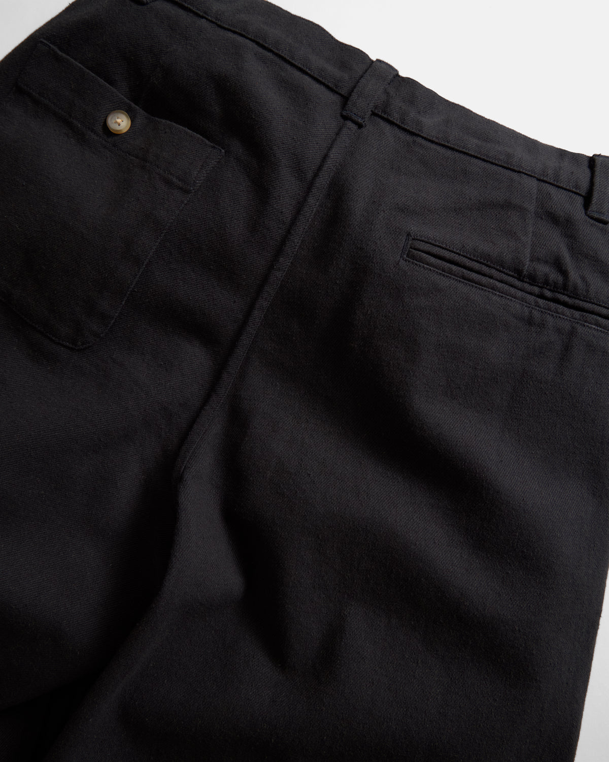 HAYS ASYMETRICAL PLEATED PANT - MIDNIGHT NAVY COTTON TWILL