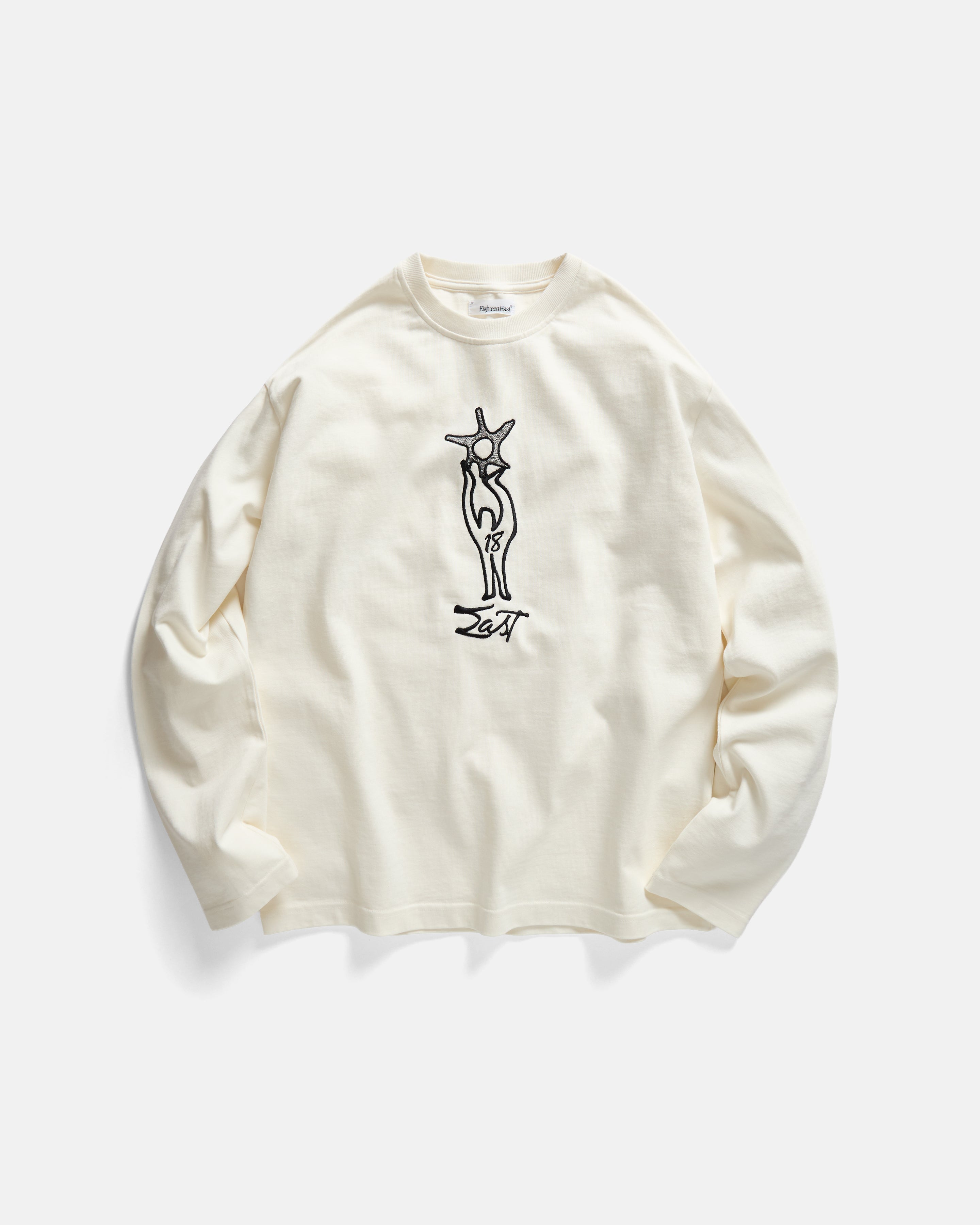 HELIOS L/S MOORE HEAVYWEIGHT TEE - WHITE 12.25 oz. COTTON JERSEY