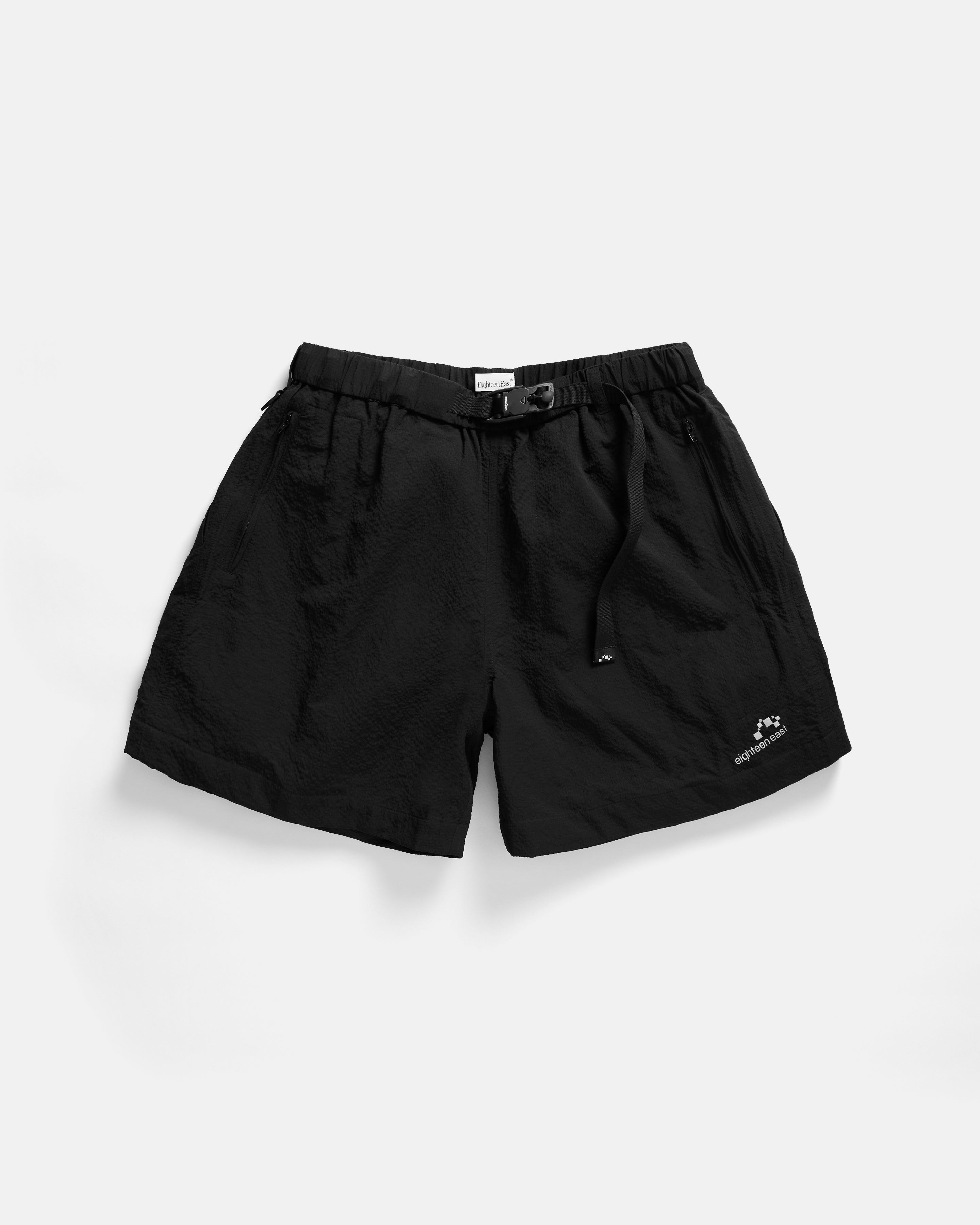 HERRELL TRAIL SHORT - BLACK "COBBLESTONE" NYLON RIPSTOP