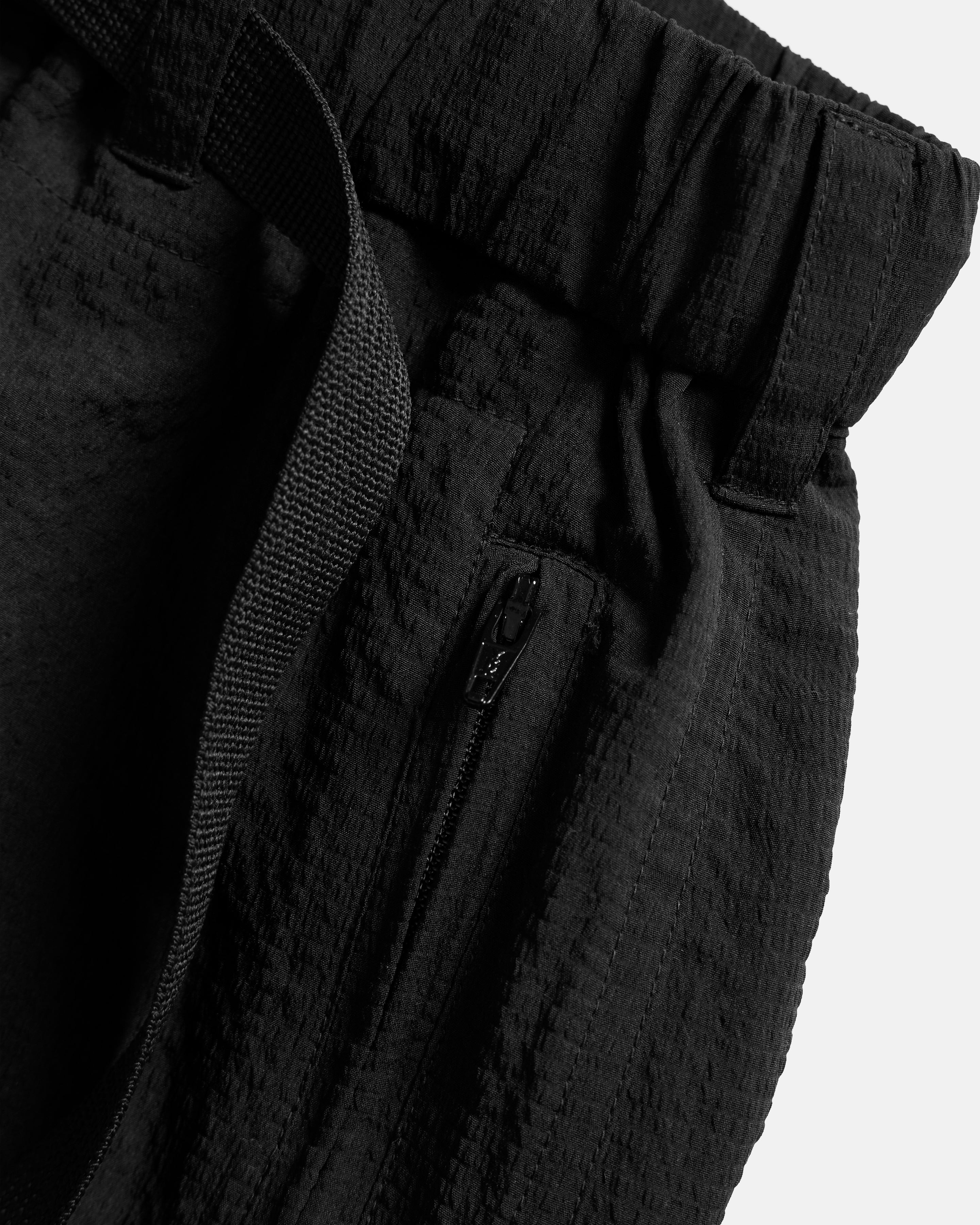 HERRELL TRAIL SHORT - BLACK "COBBLESTONE" NYLON RIPSTOP