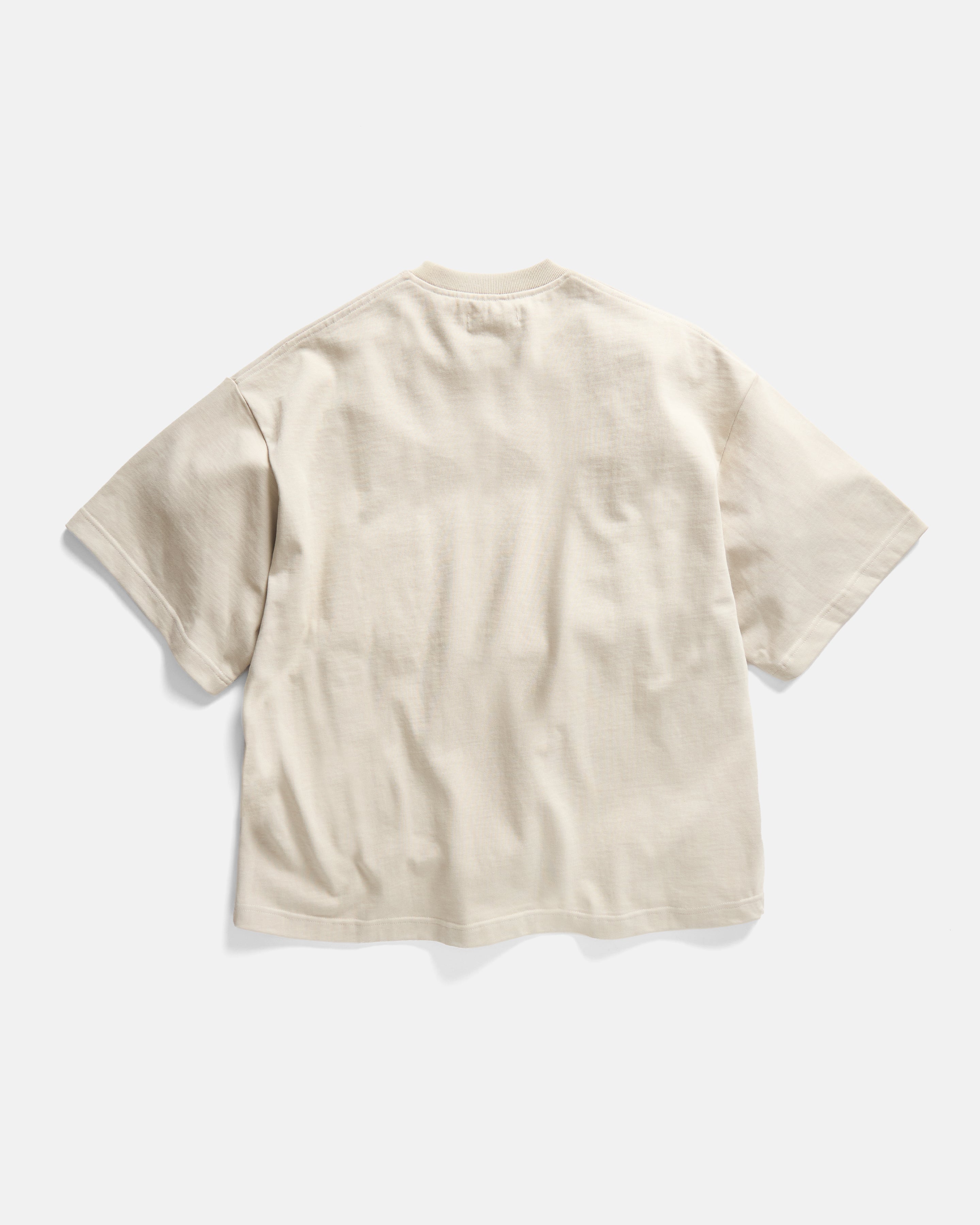 HIROCK HALF SLEEVE CREWNECK - SALT HEAVYWEIGHT COTTON JERSEY
