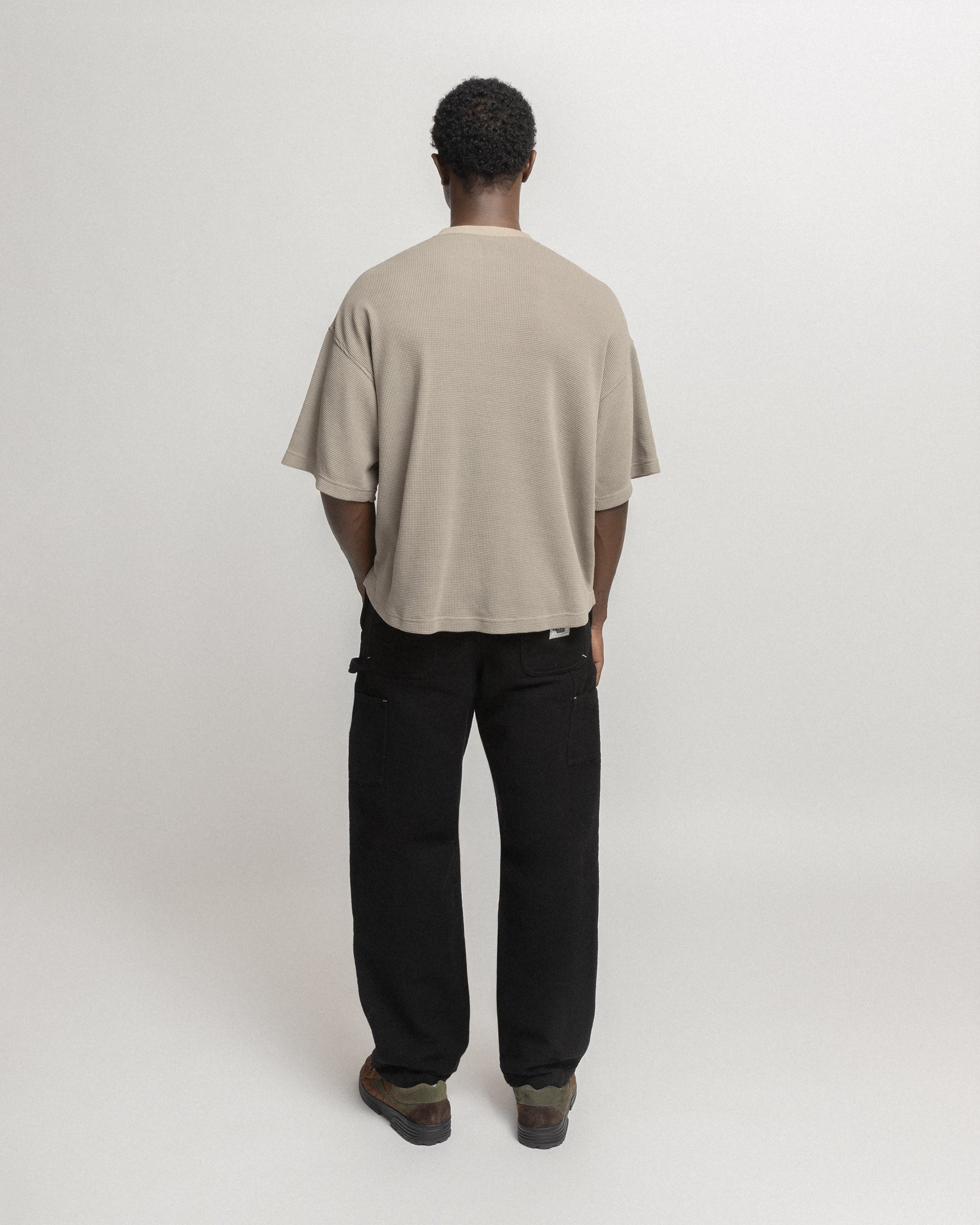 HIROCK LTE HALF SLEEVE CREWNECK - WALNUT TECH COTTON LIGHTWEIGHT THERMAL