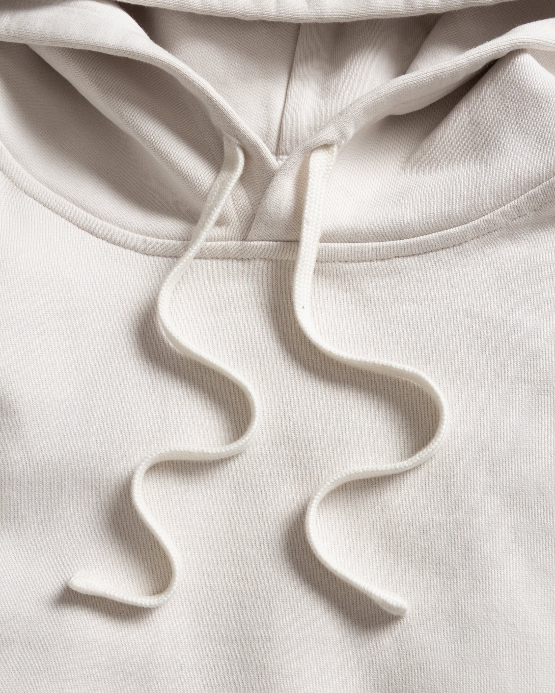 NOVIS HOODED SWEATSHIRT - ECRU 19oz. ALL COTTON LOOPBACK TERRY FLEECE