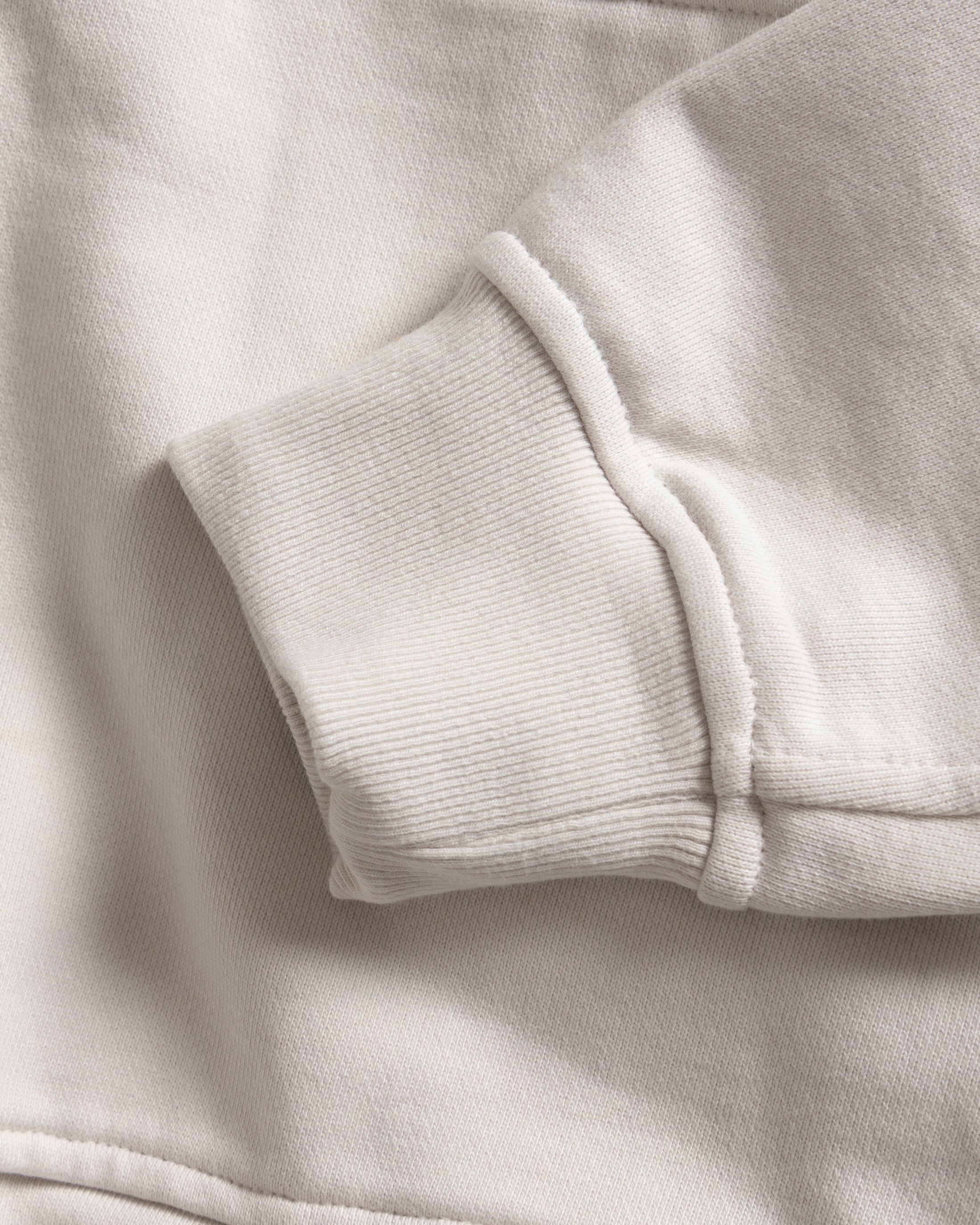 NOVIS HOODED SWEATSHIRT - ECRU 19oz. ALL COTTON LOOPBACK TERRY FLEECE