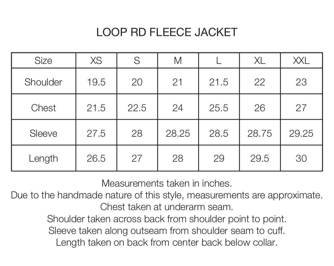 LOOP RD SNAP FRONT JACKET - FADED ALMOND DEEP PILE ORGANIC COTTON FLEECE / DOUBLE WEAVE JACQUARD COTTON