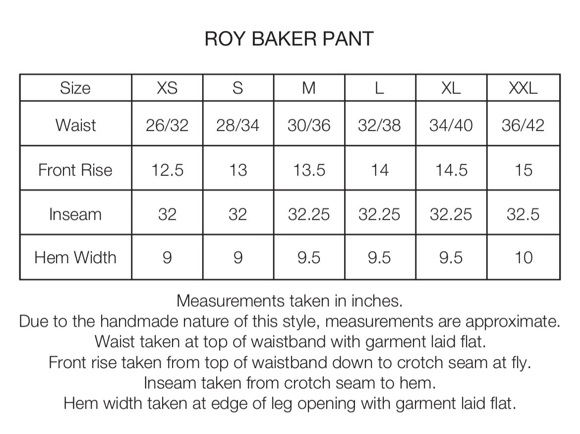 ROY BAKER PANT - COVERT GREEN DOUBLE WEAVE COTTON