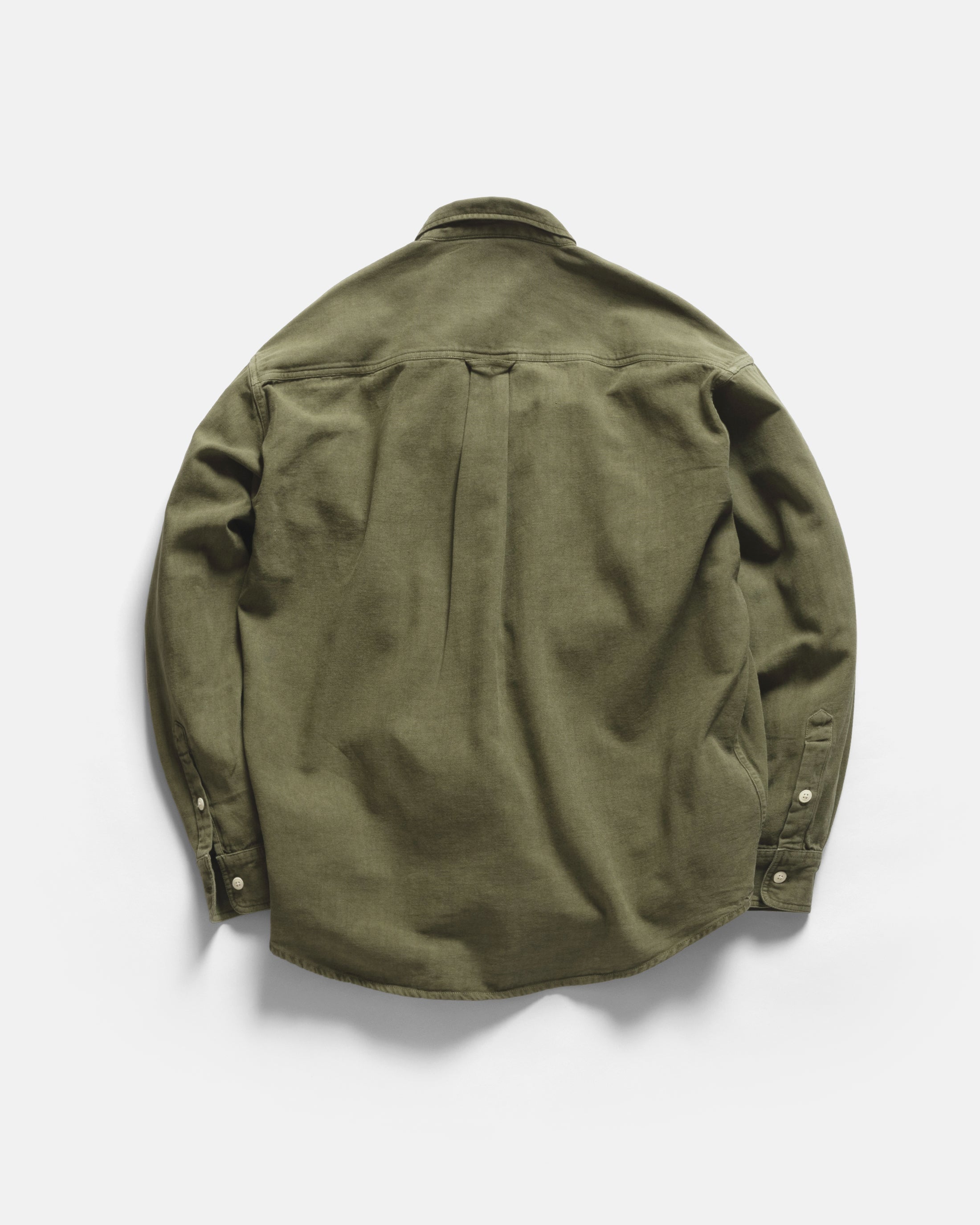 JESPER VINTAGE BUTTON DOWN SHIRT - OLIVE PIGMENT DYED OXFORD CLOTH