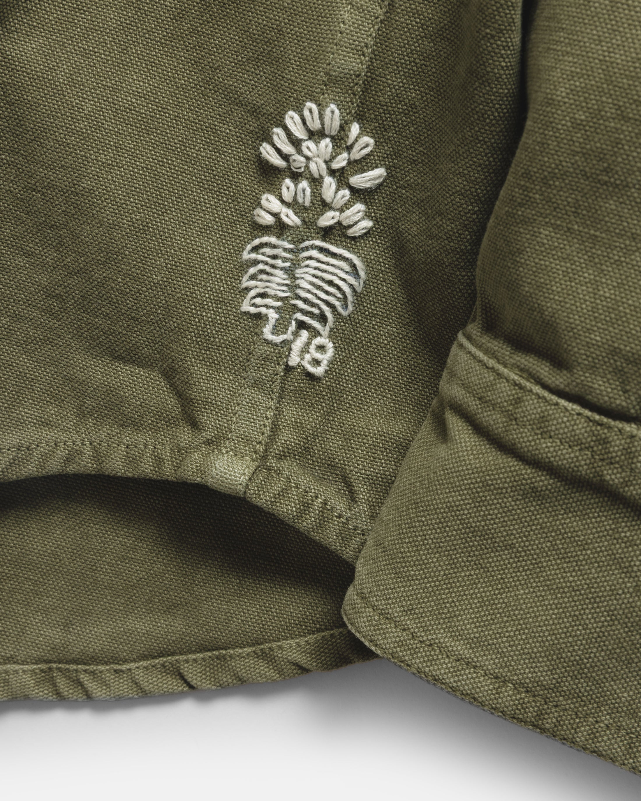 JESPER VINTAGE BUTTON DOWN SHIRT - OLIVE PIGMENT DYED OXFORD CLOTH