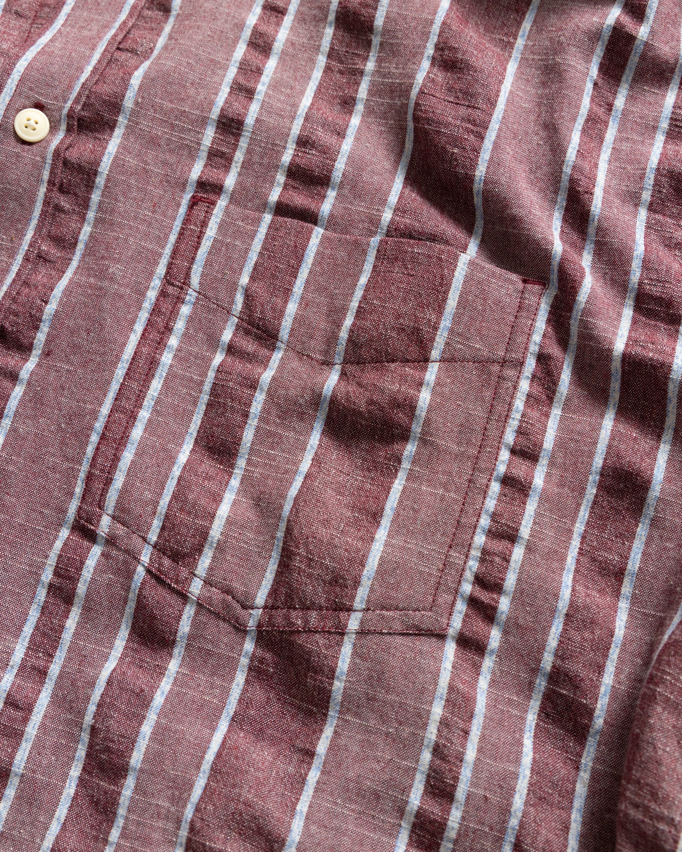 JESPER VINTAGE BUTTON DOWN SHIRT - TONAL LAMBRUSCO / GRAY MELANGE HANDWOVEN EXPLODED SEERSUCKER OXFORD