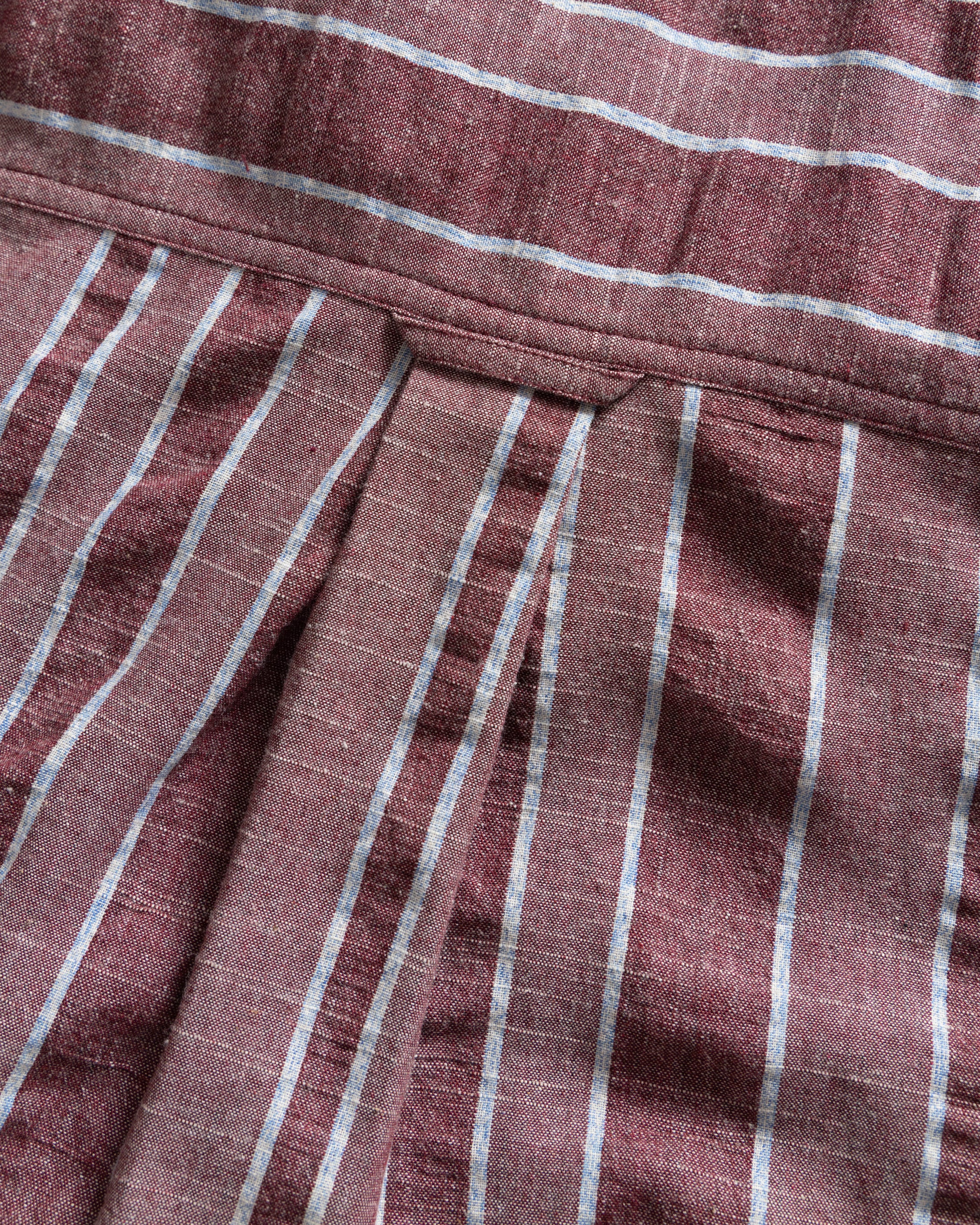 JESPER VINTAGE BUTTON DOWN SHIRT - TONAL LAMBRUSCO / GRAY MELANGE HANDWOVEN EXPLODED SEERSUCKER OXFORD