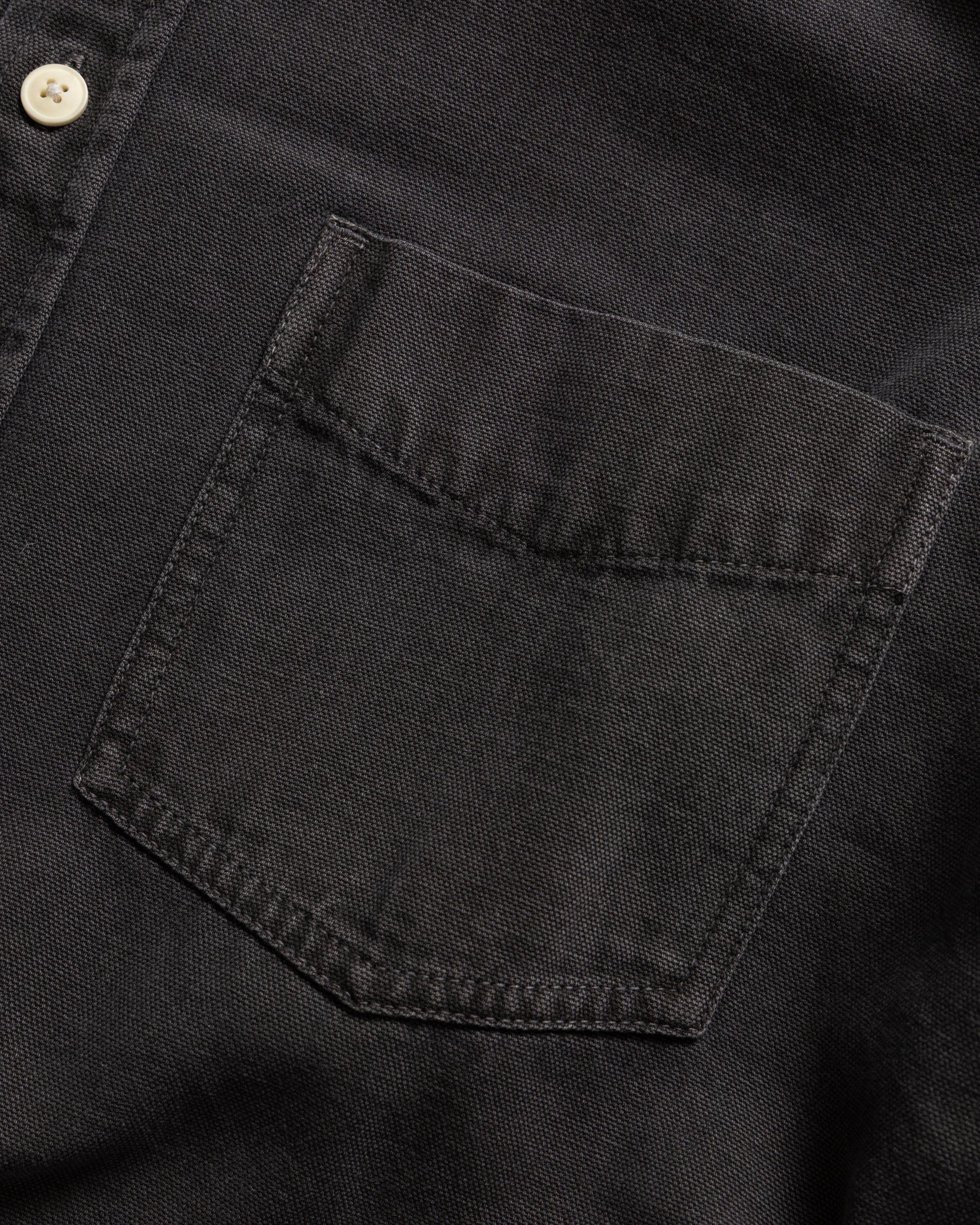 JESPER VINTAGE BUTTON DOWN SHIRT - BLACK PIGMENT DYED OXFORD CLOTH