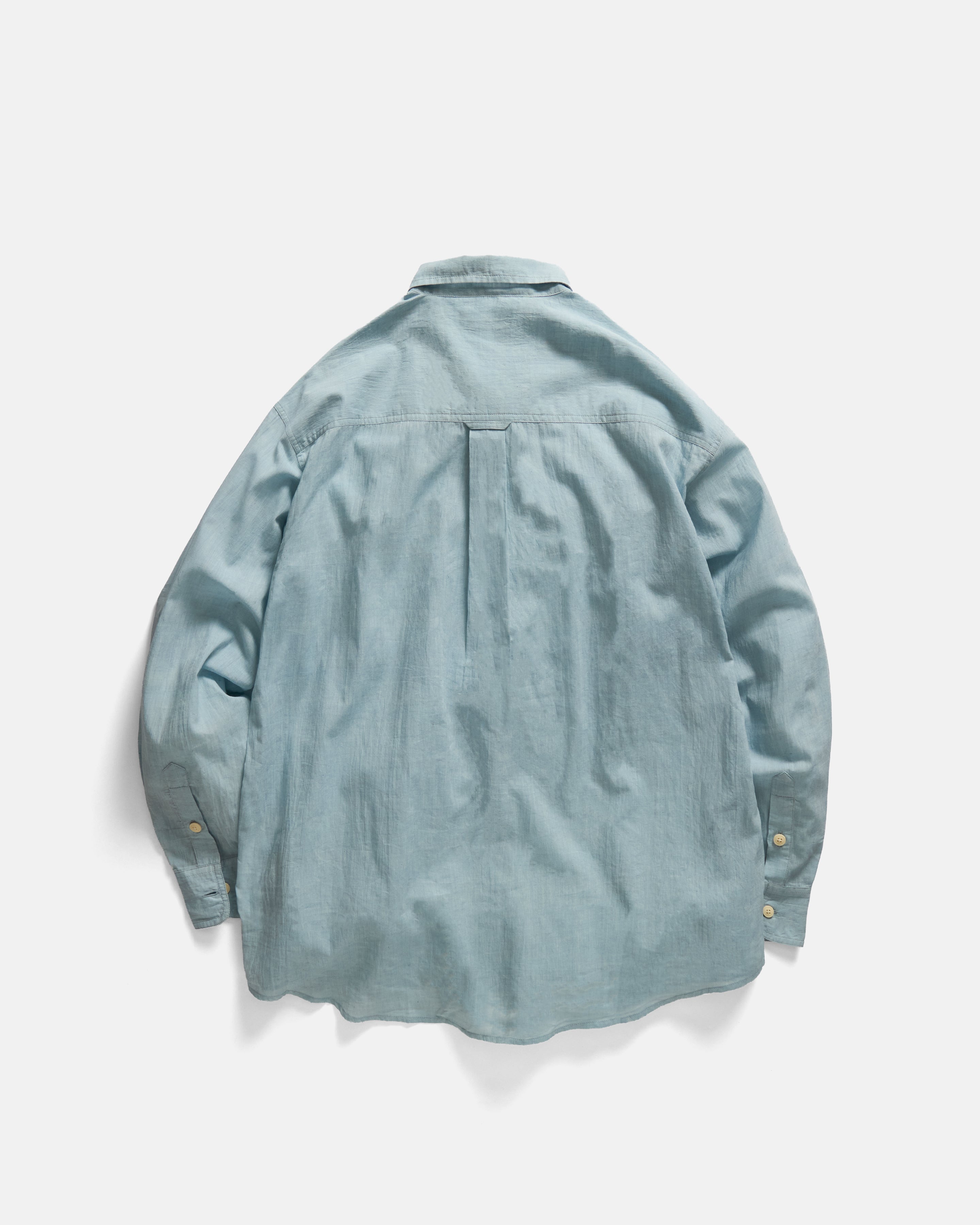JESPER VINTAGE BUTTON DOWN SHIRT - BARELY INDIGO FEATHERWEIGHT KHADI COTTON