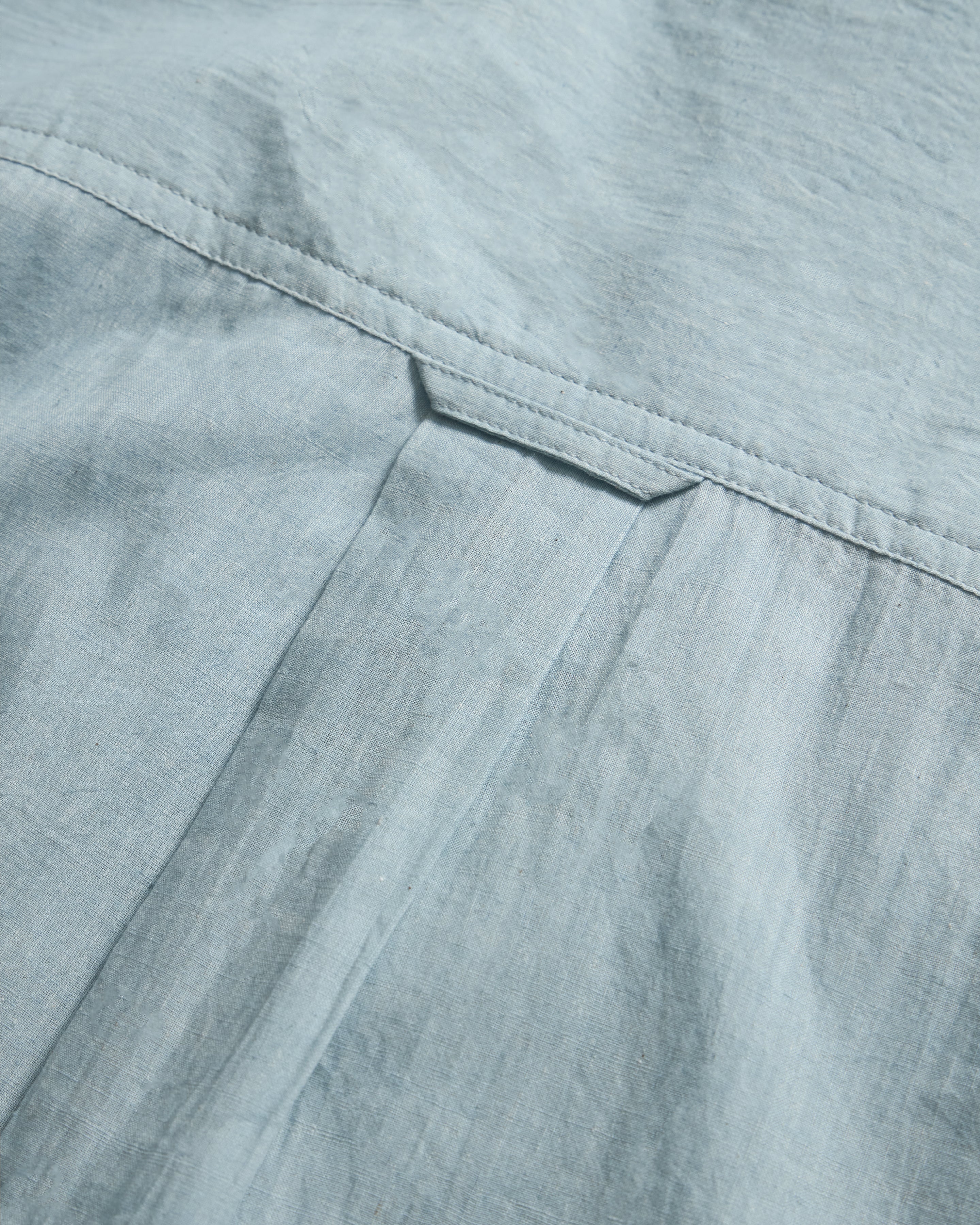 JESPER VINTAGE BUTTON DOWN SHIRT - BARELY INDIGO FEATHERWEIGHT KHADI COTTON