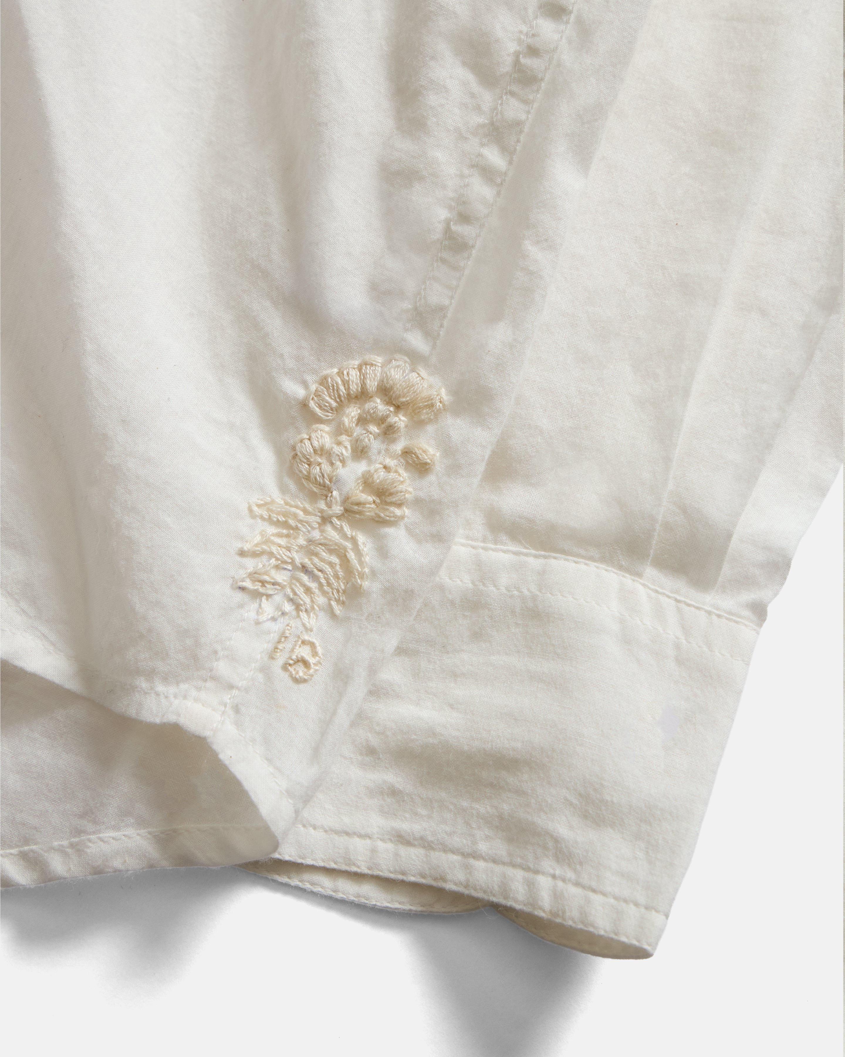 JESPER VINTAGE BUTTON DOWN SHIRT - WHITE FEATHERWEIGHT KHADI COTTON