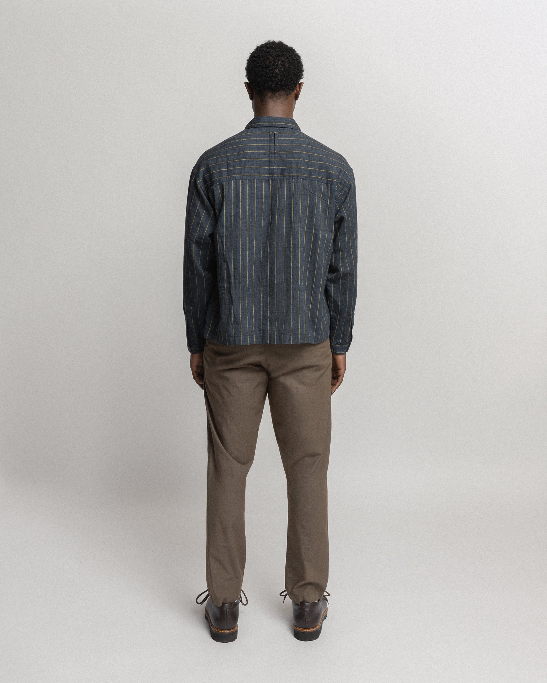 JIAN SINGLE PLEAT PANT - CHOCOLATE COTTON MICRO RIPSTOP