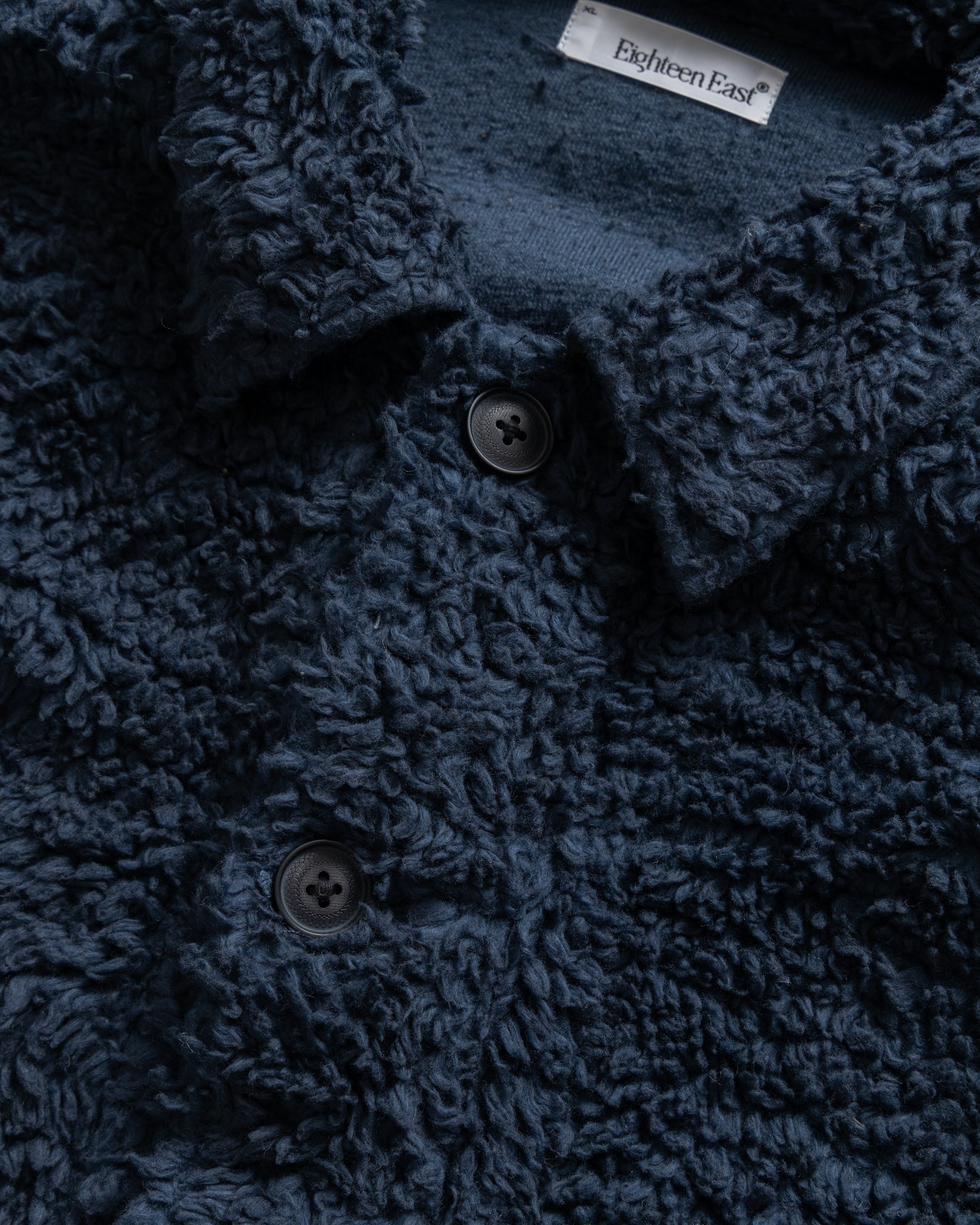 JOSEPH COACH'S JACKET - NAVY ORGANIC COTTON SHERPA