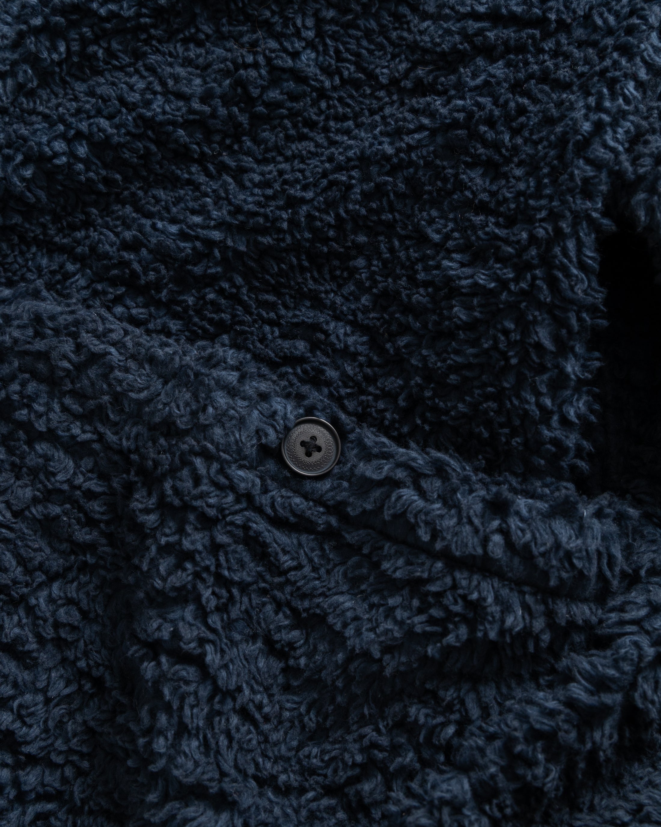 JOSEPH COACH'S JACKET - NAVY ORGANIC COTTON SHERPA