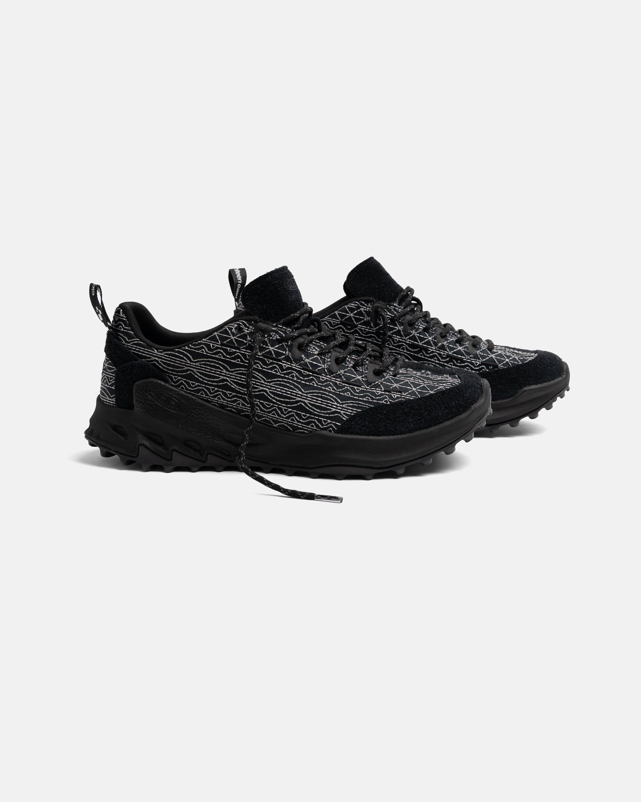 18 EAST x KEEN JASPER ZIONIC - BLACK / SILVER EMBROIDERED BALLISTIC NYLON AND SUEDE