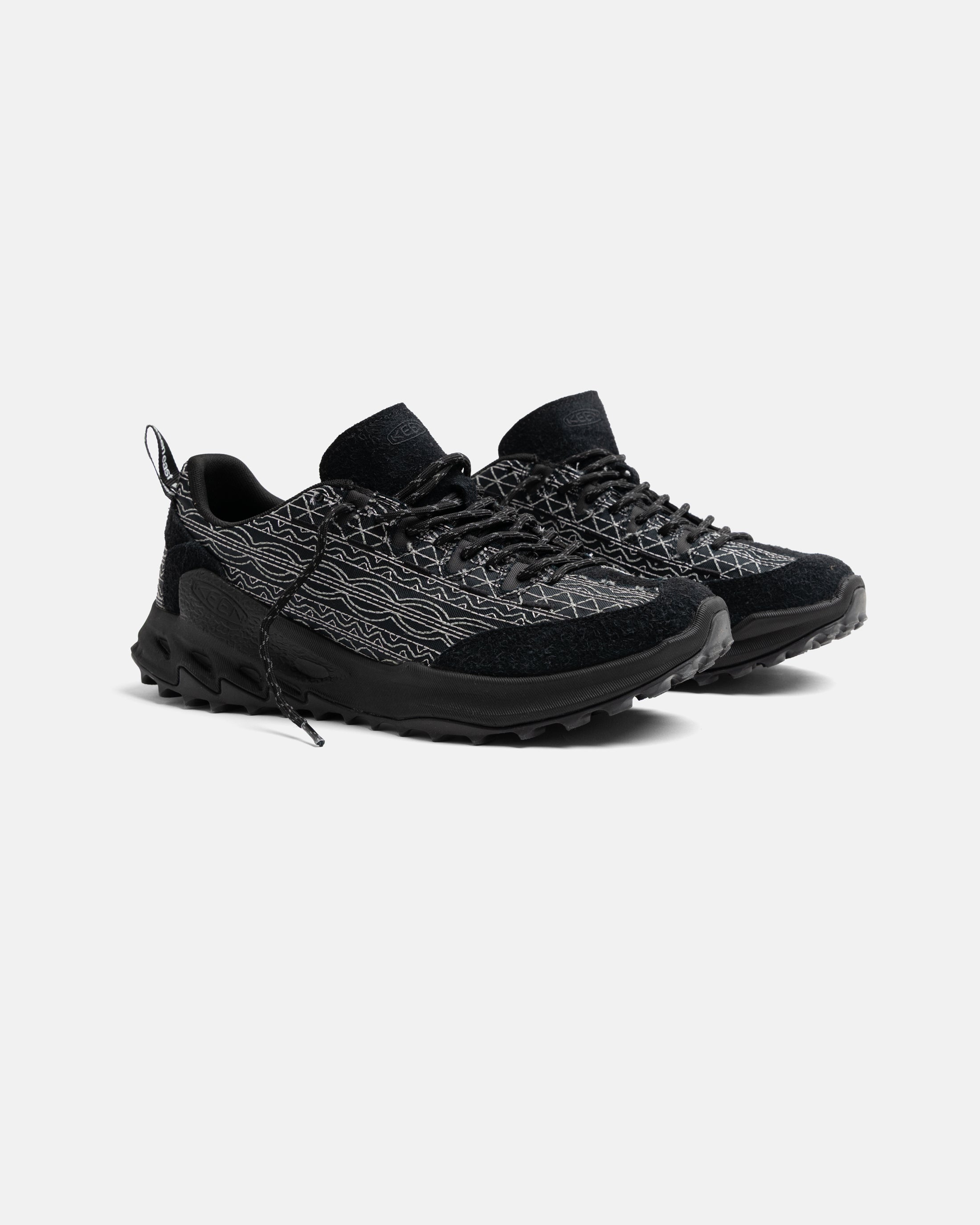 18 EAST x KEEN JASPER ZIONIC - BLACK / SILVER EMBROIDERED BALLISTIC NYLON AND SUEDE