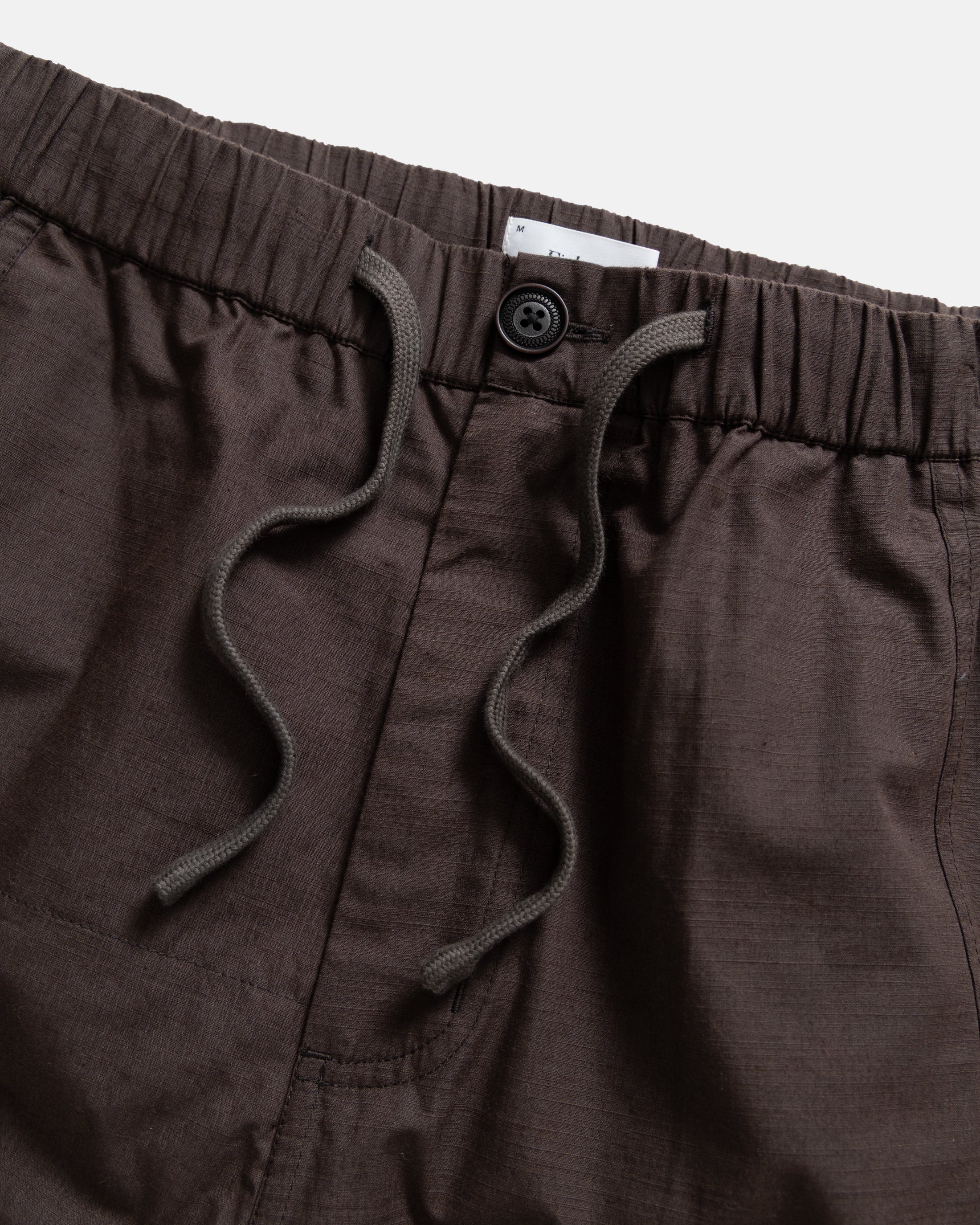 KADEN CARGO SHORT - DEEP BROWN COTTON MICRO RIPSTOP