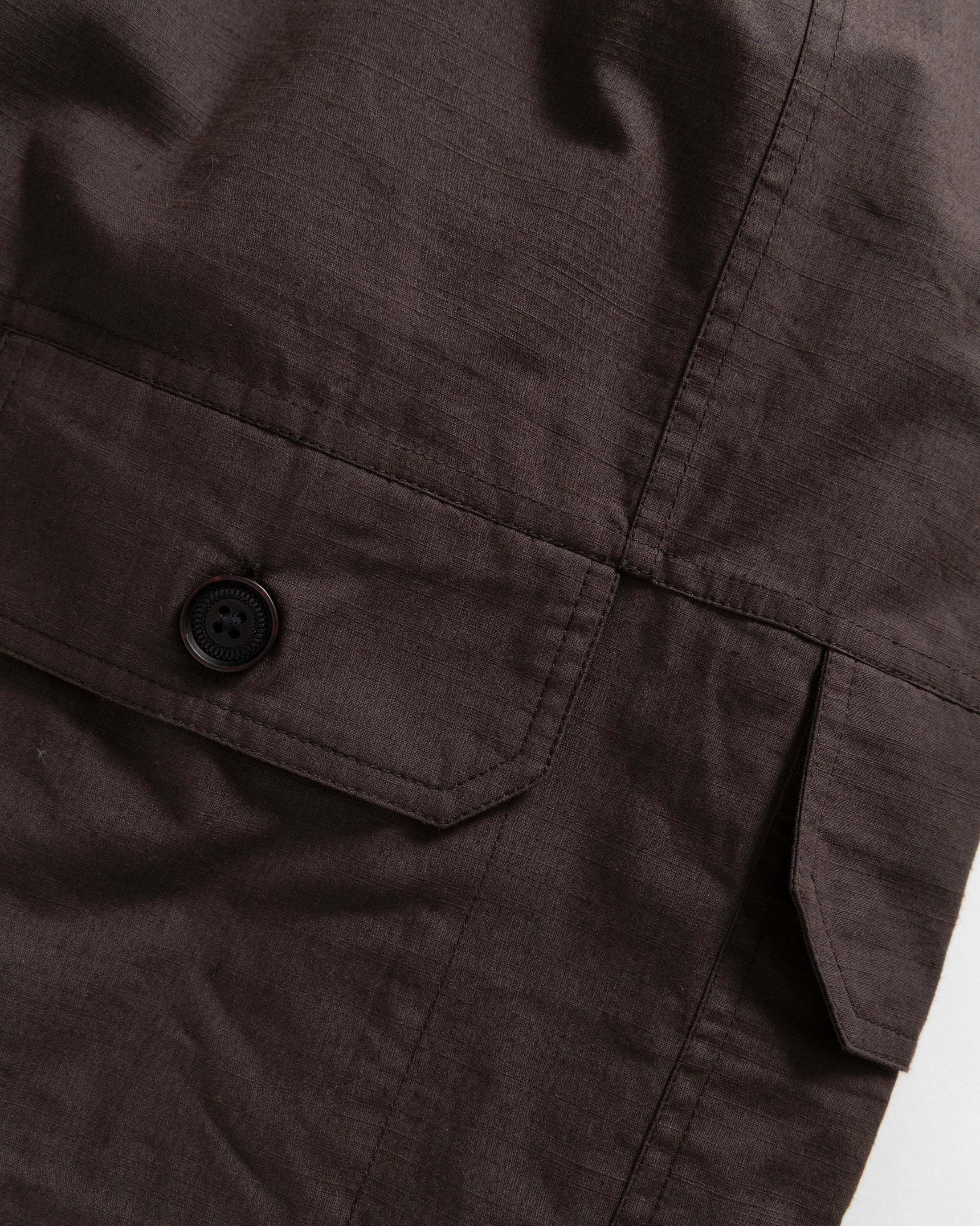 KADEN CARGO SHORT - DEEP BROWN COTTON MICRO RIPSTOP