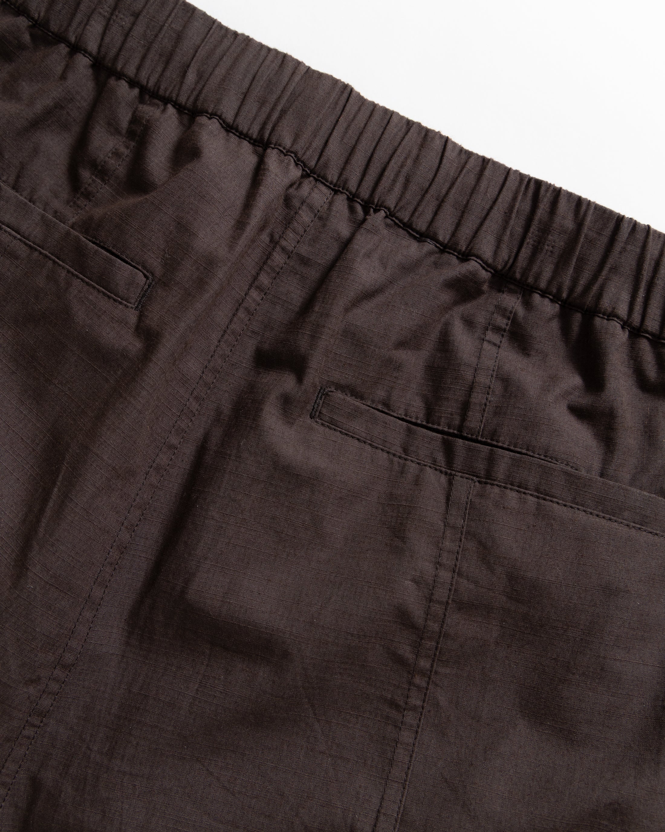 KADEN CARGO SHORT - DEEP BROWN COTTON MICRO RIPSTOP