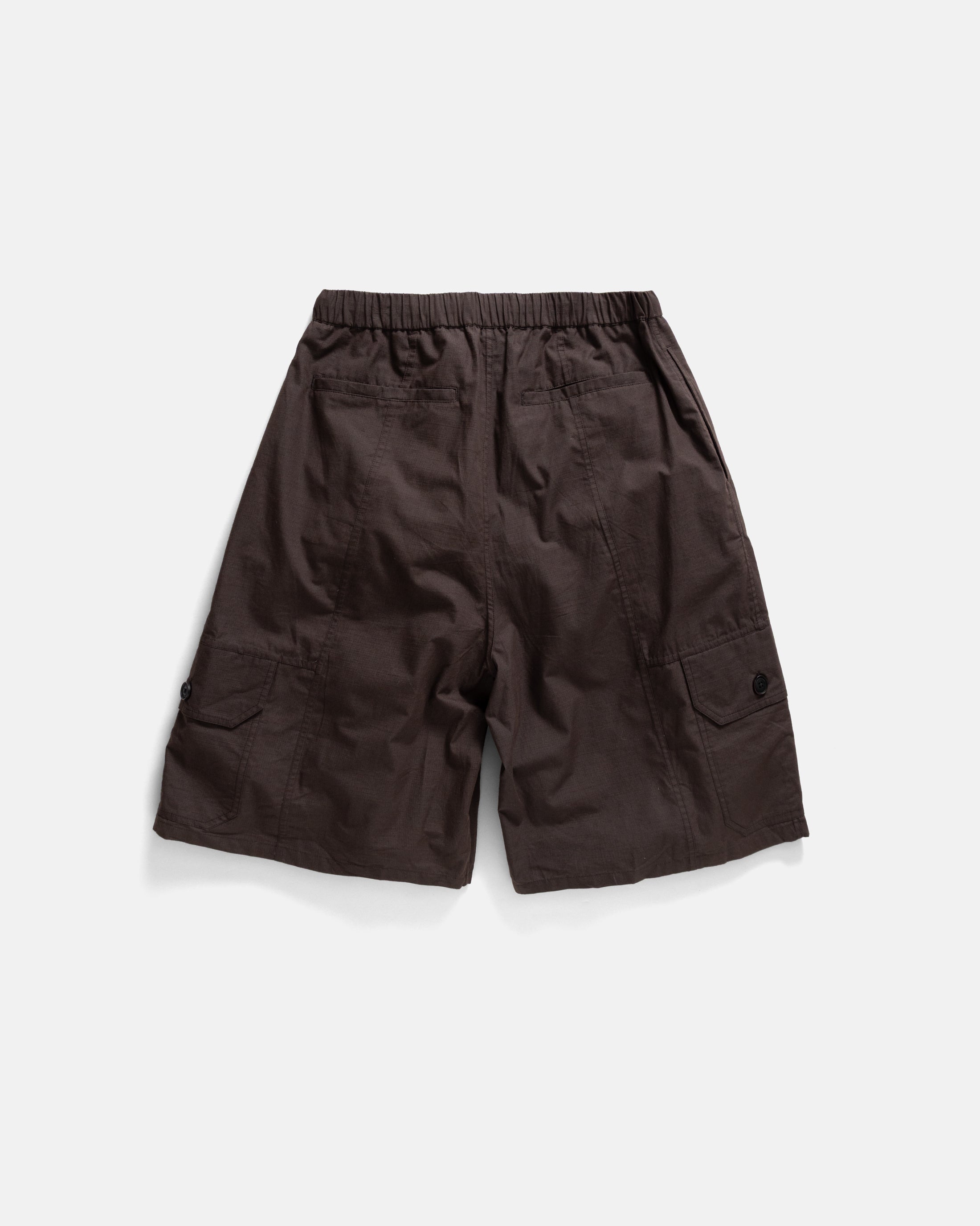 KADEN CARGO SHORT - DEEP BROWN COTTON MICRO RIPSTOP