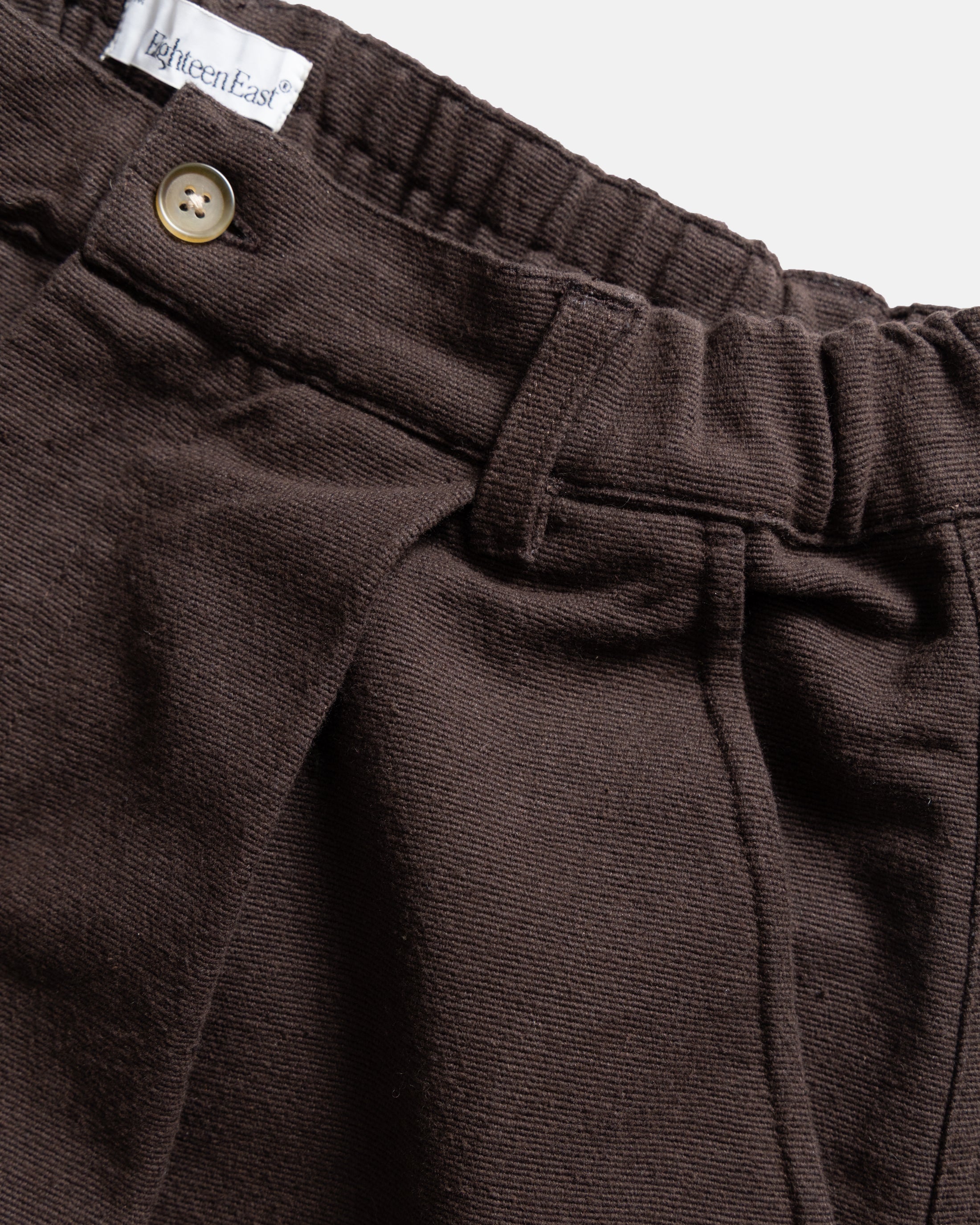 KELL PLEATED BIG PANT - CHOCOLATE TORTE HANDSPUN COTTON CANVAS