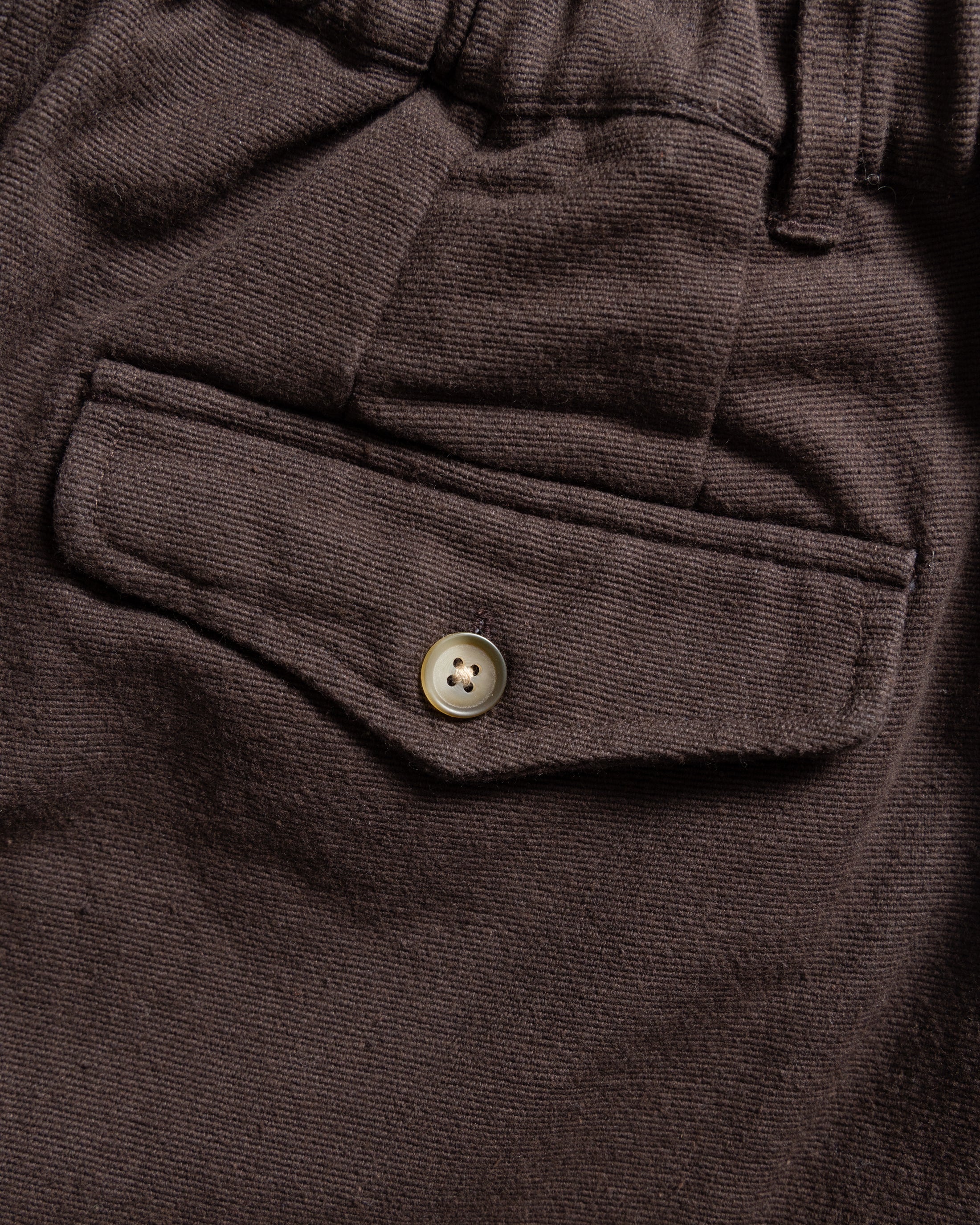 KELL PLEATED BIG PANT - CHOCOLATE TORTE HANDSPUN COTTON CANVAS